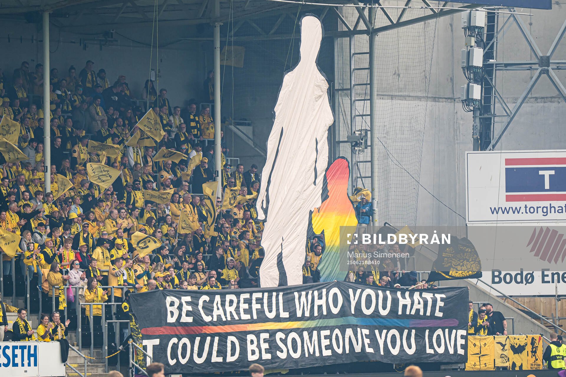 Spectators in the stands