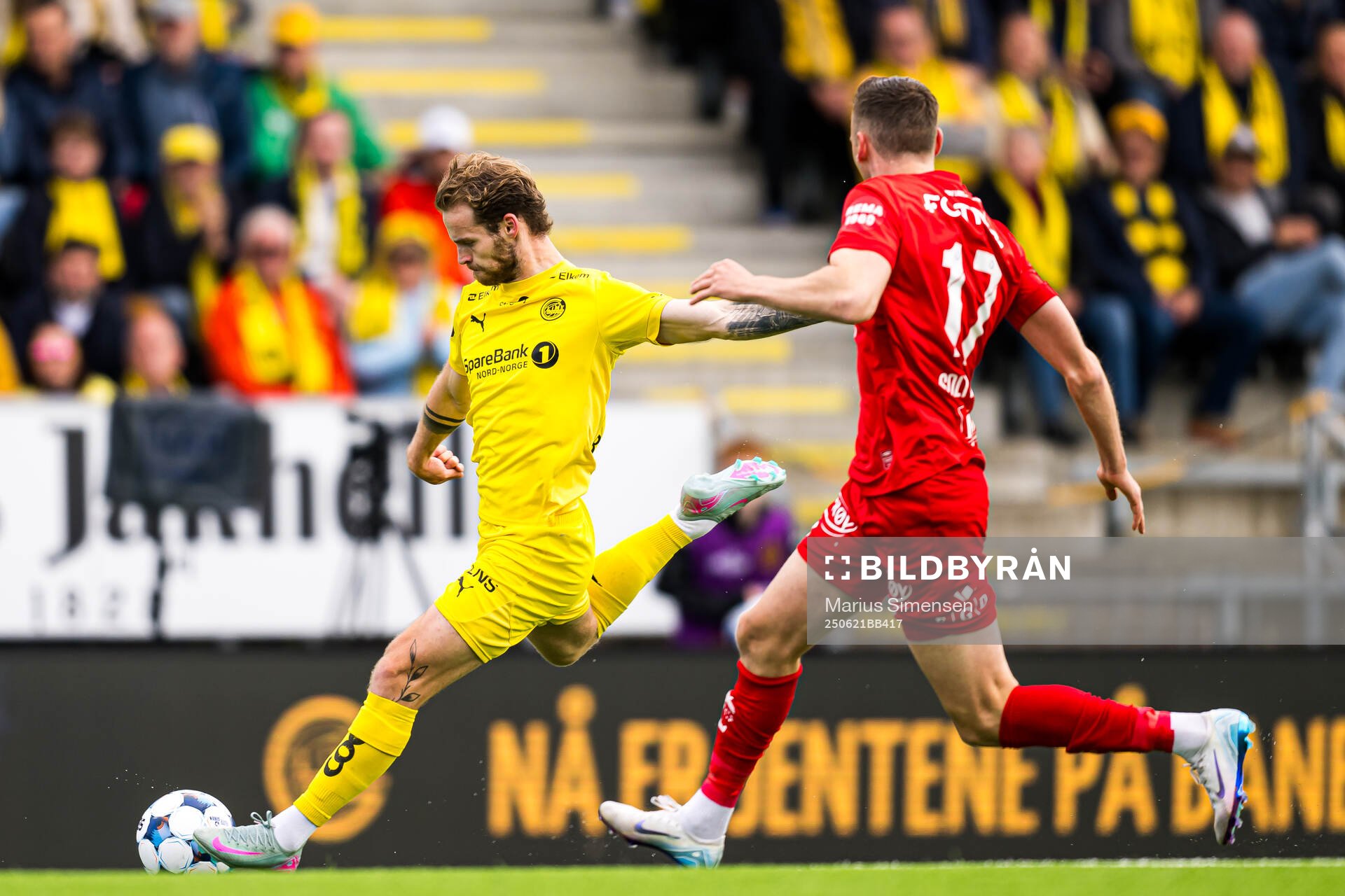 Ole Didrik Blomberg of Bodø/Glimt scores the 1-0 goal