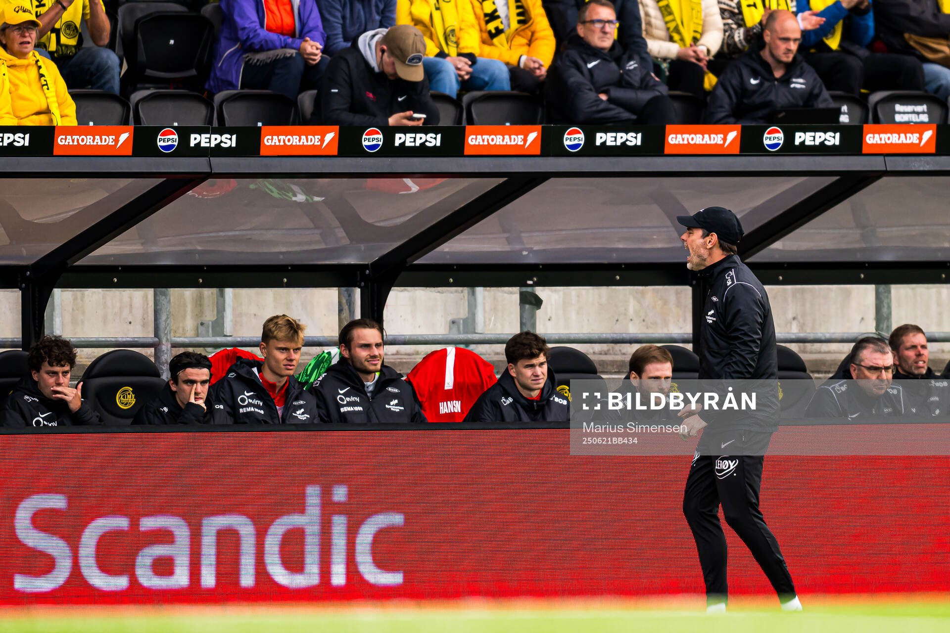 Freyr Alexandersson, head coach of Brann, reacts