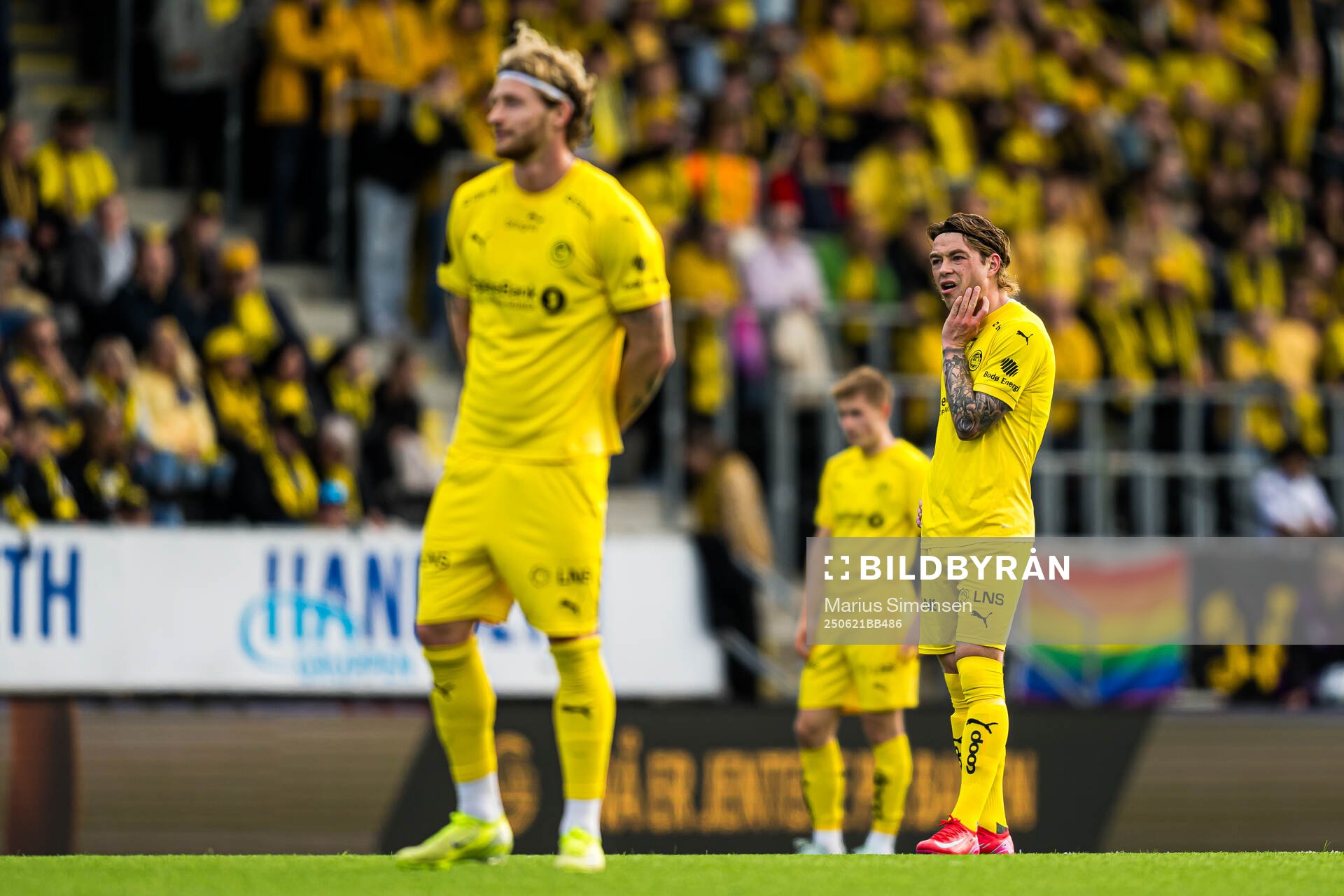 Patrick Berg of Bodø/Glimt reacts at video assistant