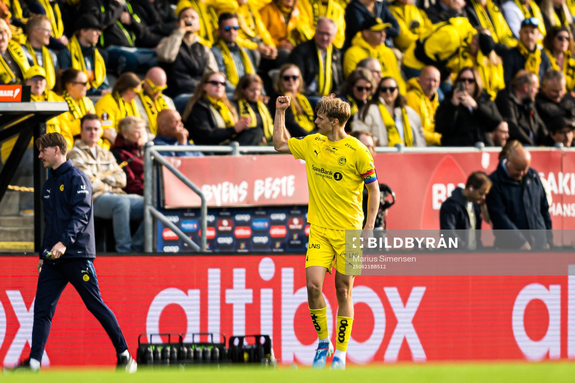 Ulrik Saltnes of Bodø/Glimt celebrates