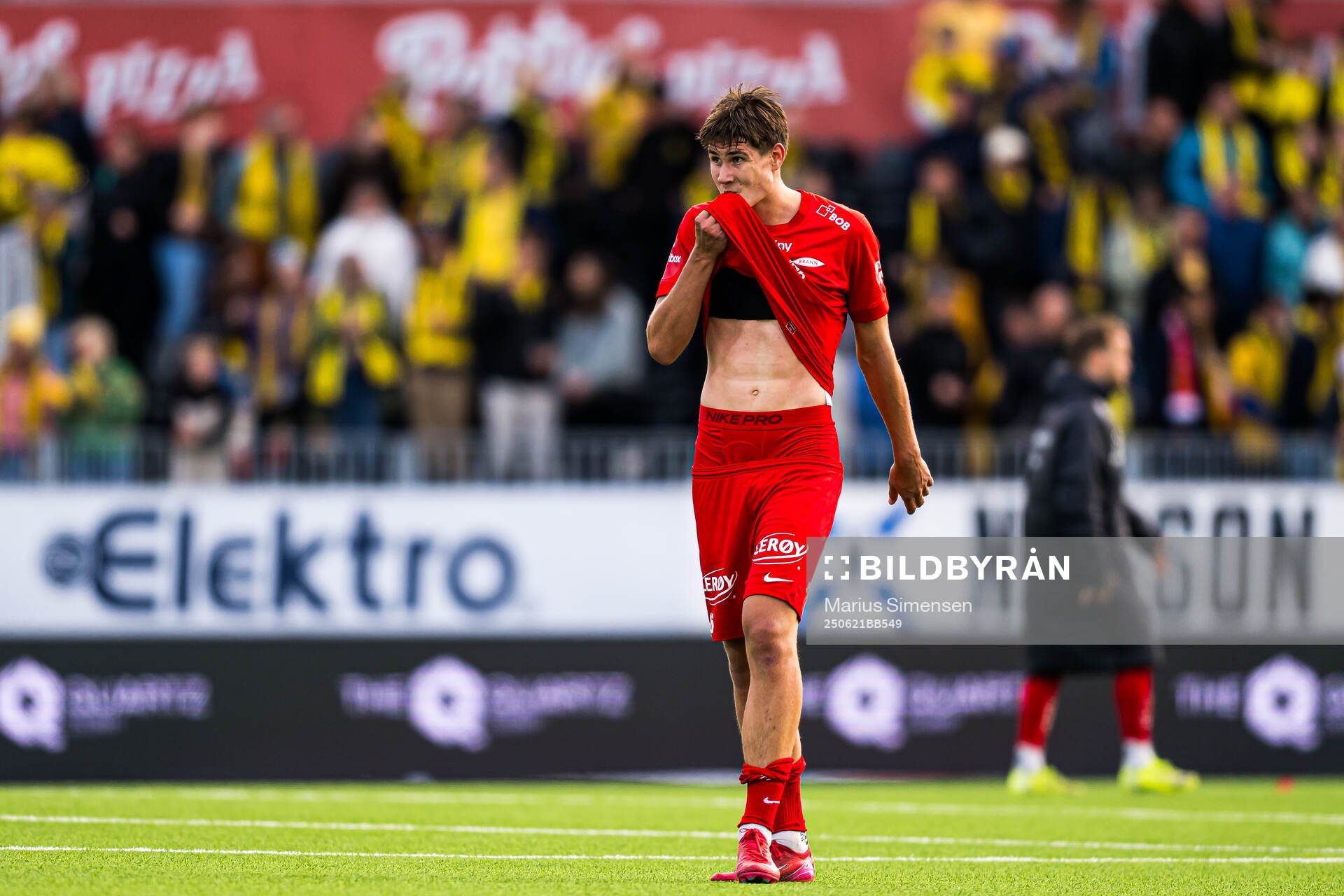 Eivind Helland of Brann looks dejected
