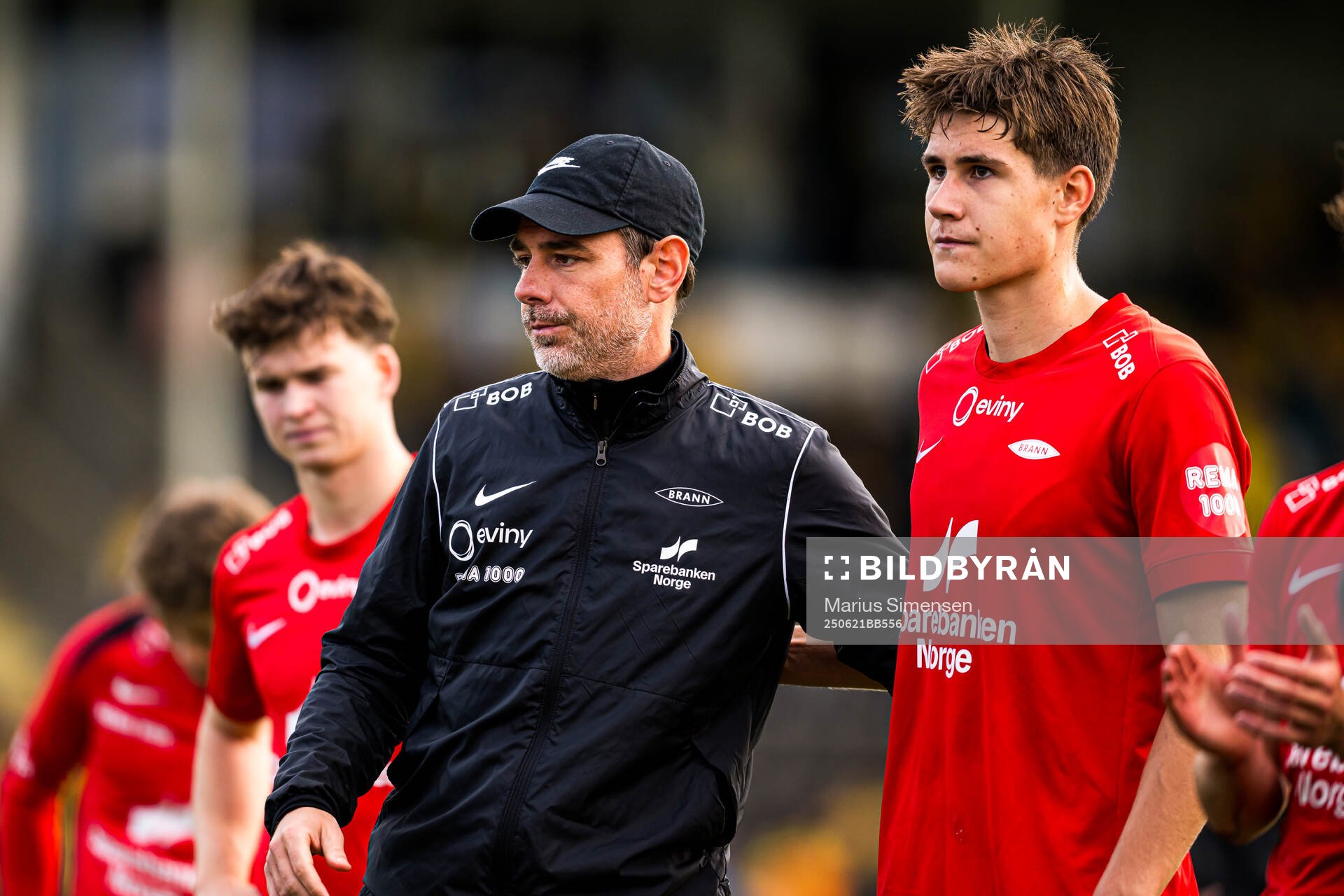 Freyr Alexandersson, head coach of Brann, and Eivind