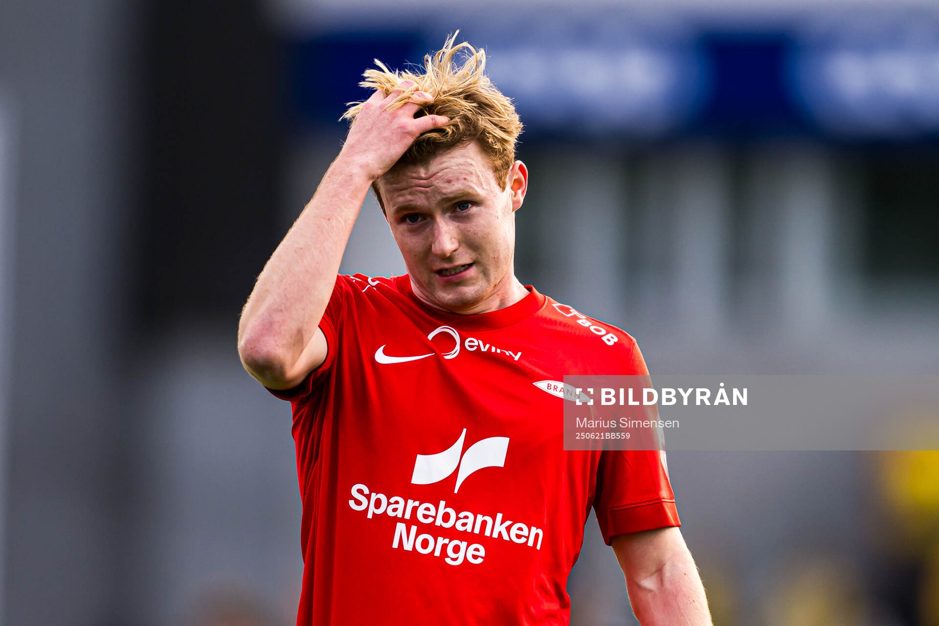 Markus Haaland of Brann looks dejected