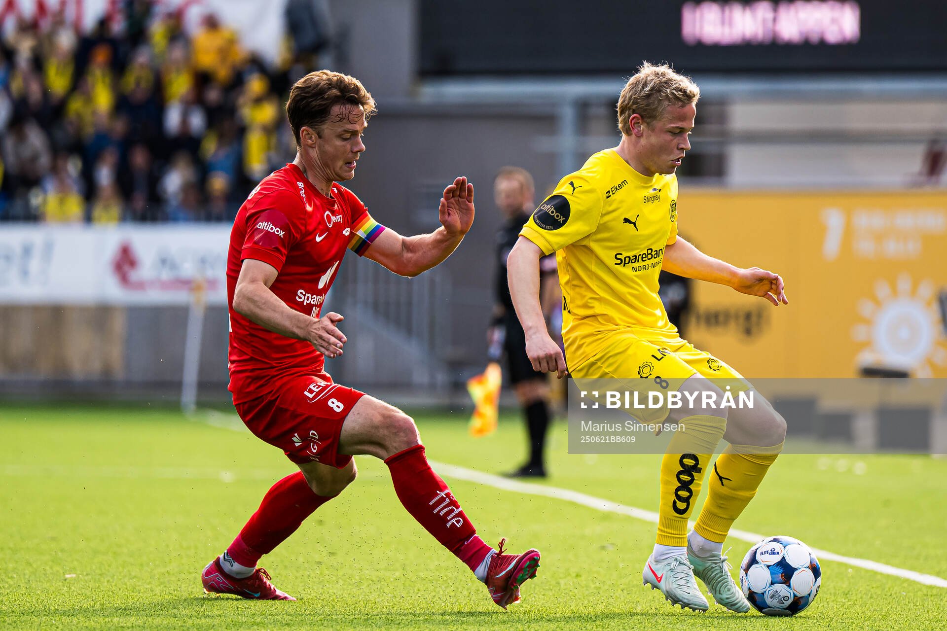 Felix Horn Myhre of Brann and Sondre Auklend of Bodø/Glimt