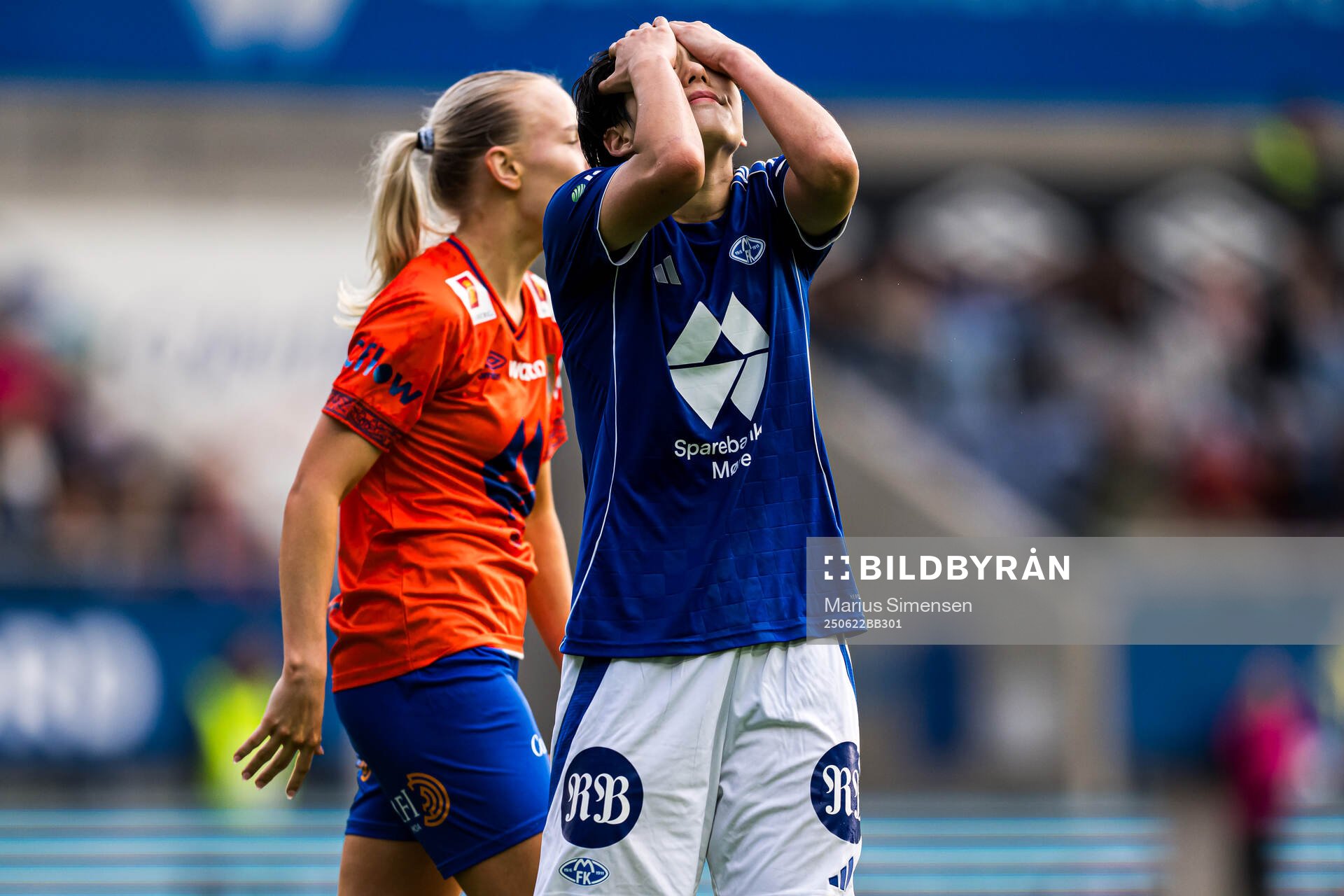 Yugyeong Jeon of Molde looks dejected