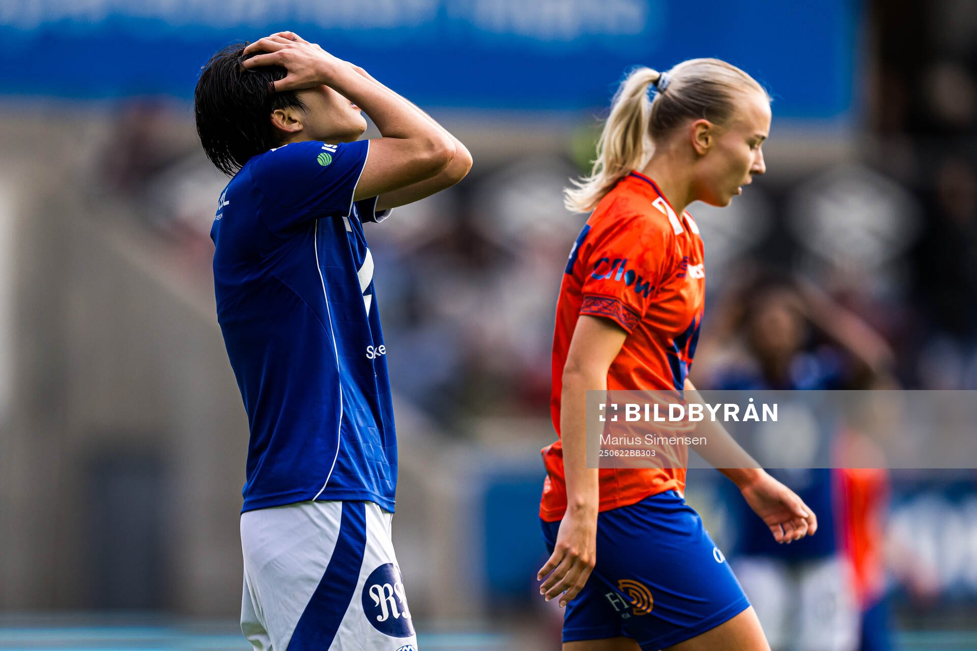 Yugyeong Jeon of Molde looks dejected