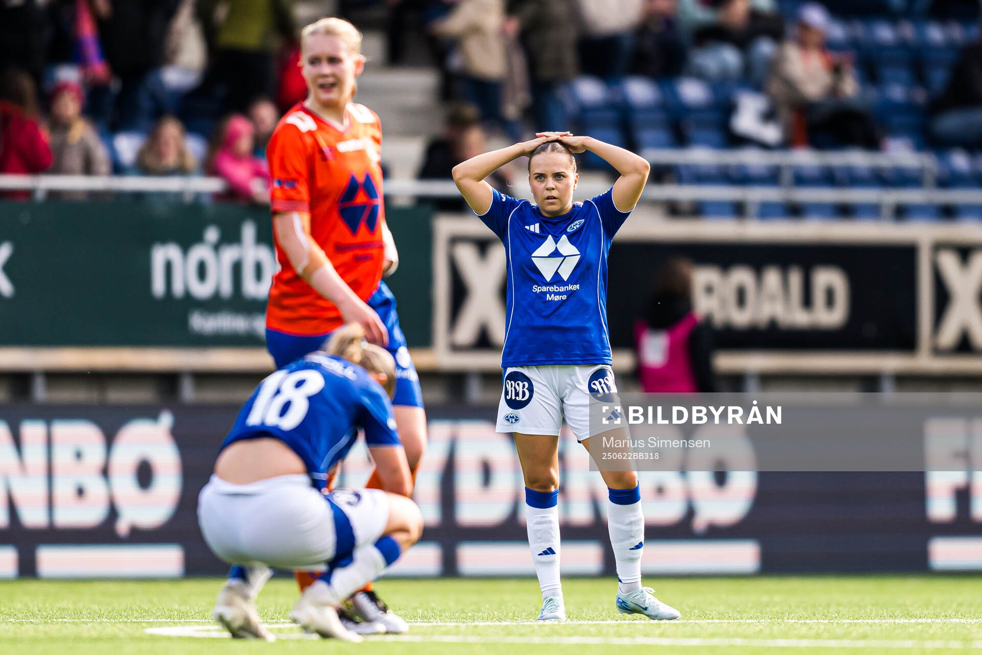 Marie Rekdal Johannsdottir of Molde looks dejected