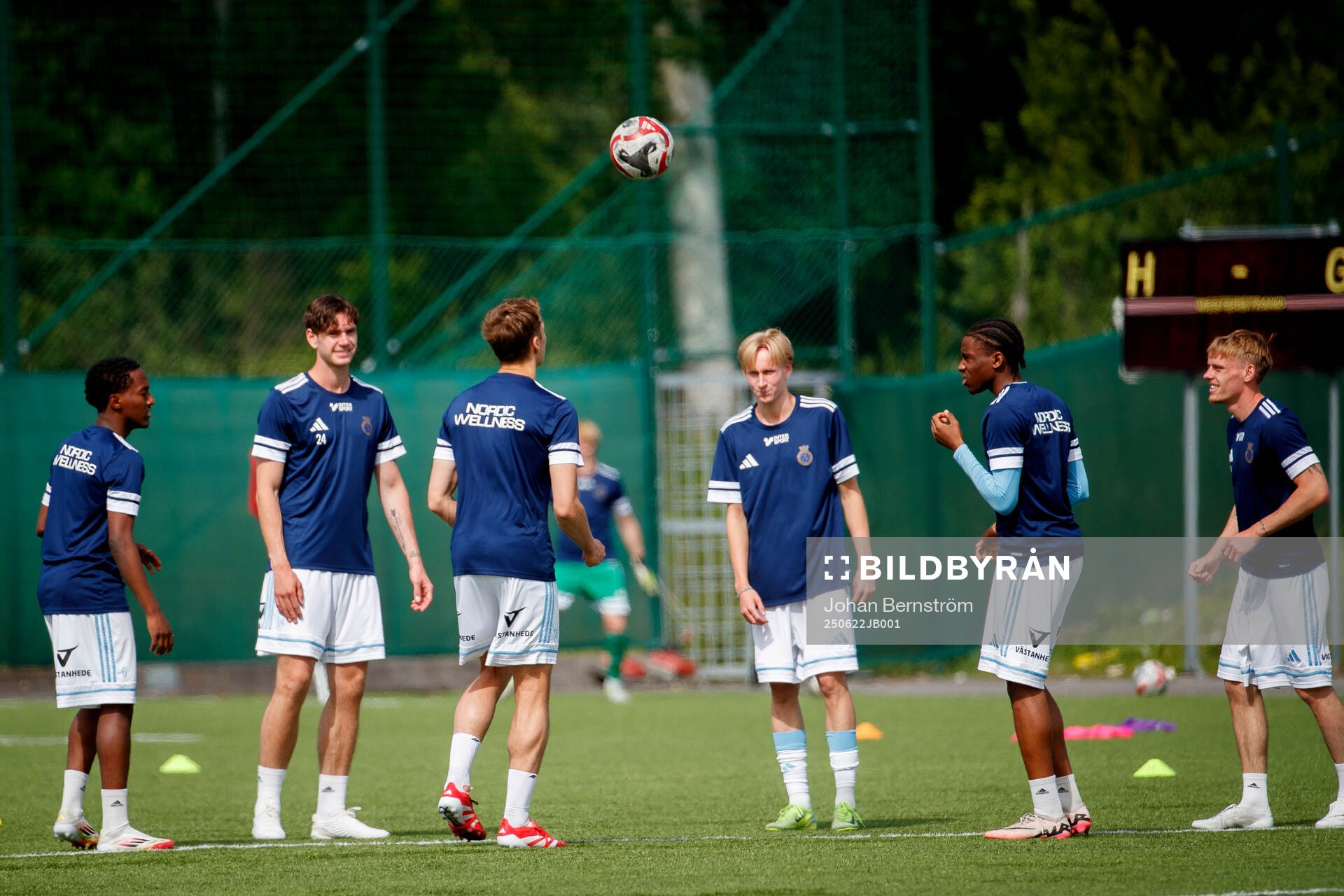 Gefles spelare värmer upp