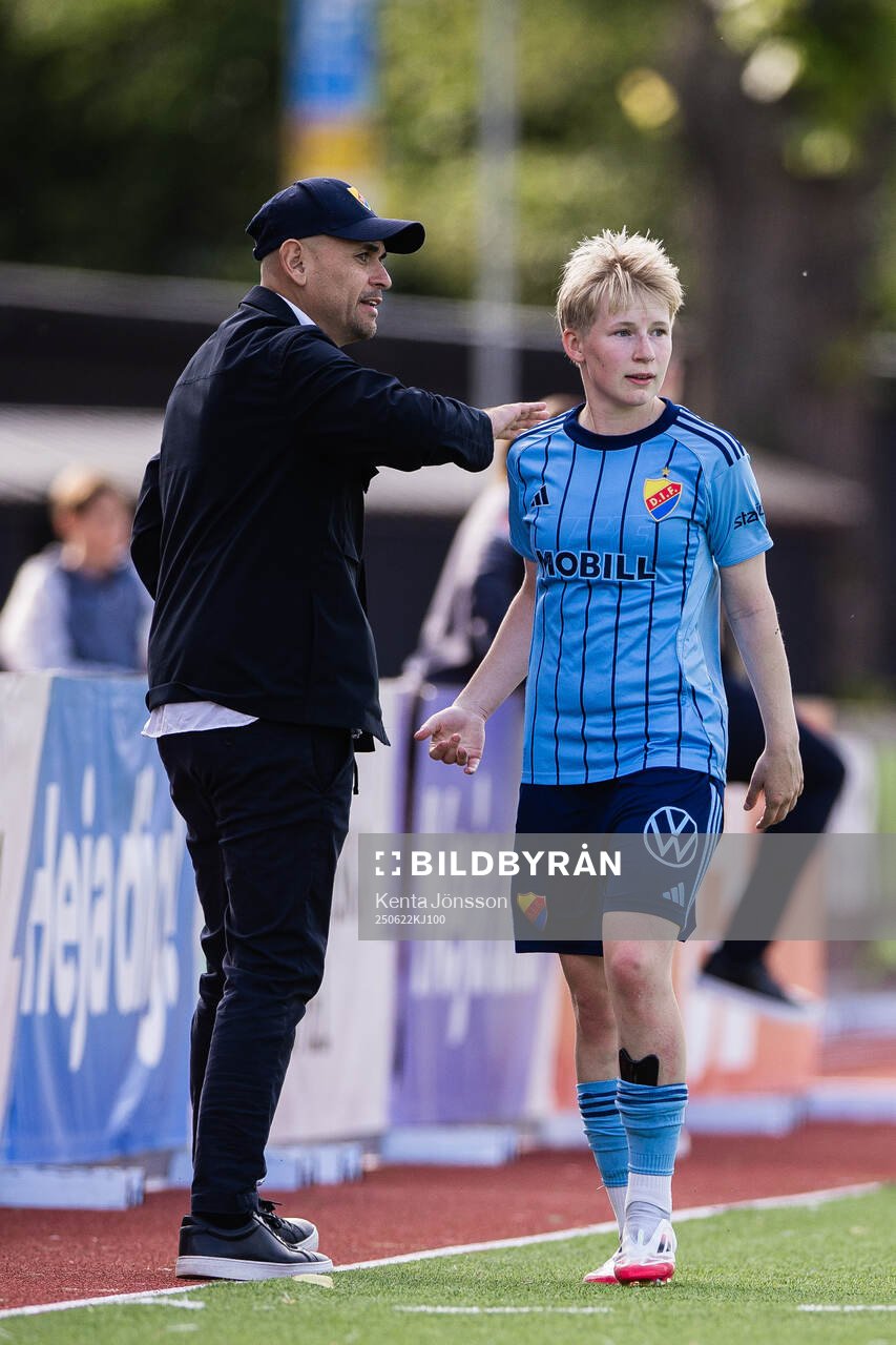 Djurgårdens tränare Marcelo Fernandez och Olivia Ulenius