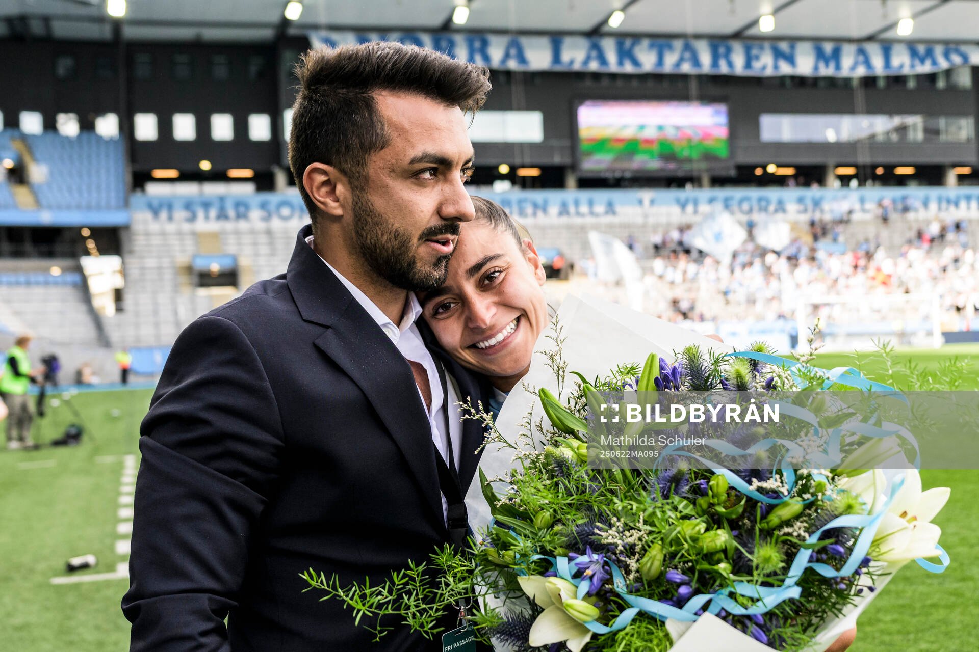 Malmö FFs sportchef Maxim Khalil och Ines Belloumou