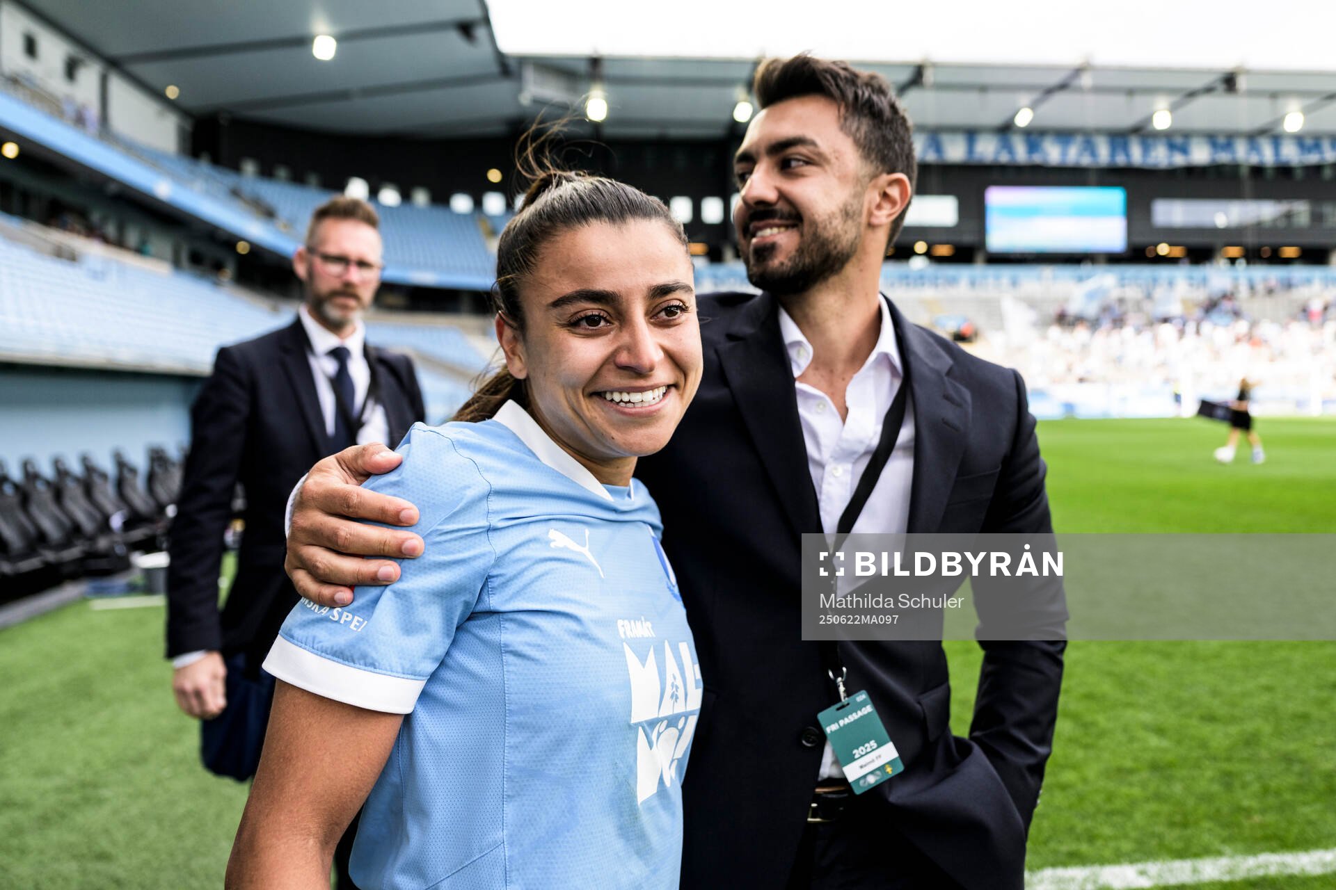Malmö FFs Ines Belloumou och sportchef Maxim Khalil