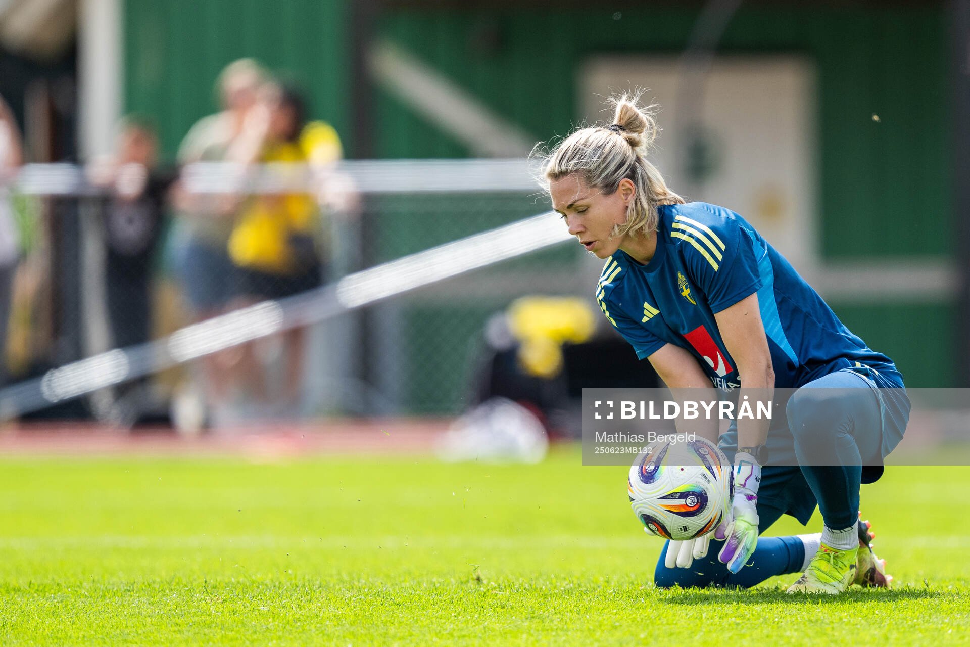 Goalkeeper Jennifer Falk of the Swedish women’s national