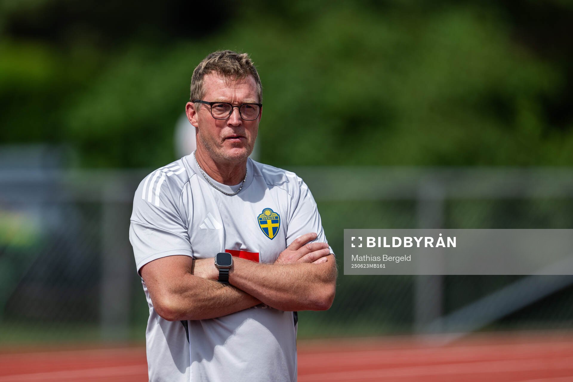 Goalkeeper coach Leif Troedsson of the Swedish women’s
