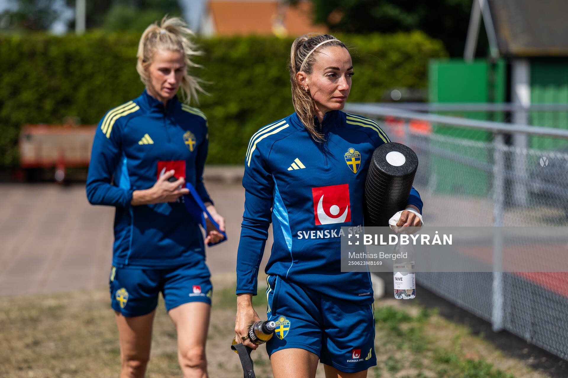 Sofia Jakobsson and Kosovare Asllani of the Swedish