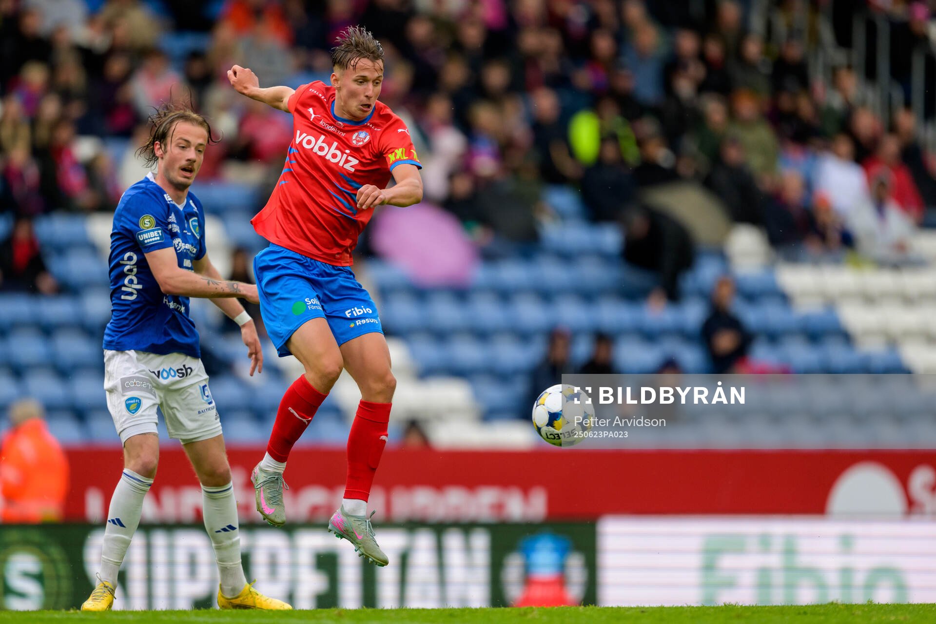 Umeå FCs Mikael Harbosen Haga och Helsingborgs Lukas
