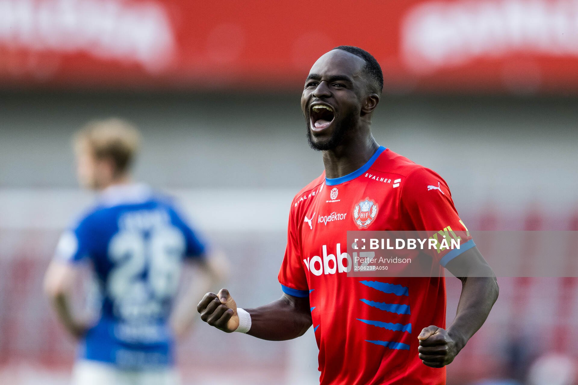 Helsingborgs Adam Akimey jublar