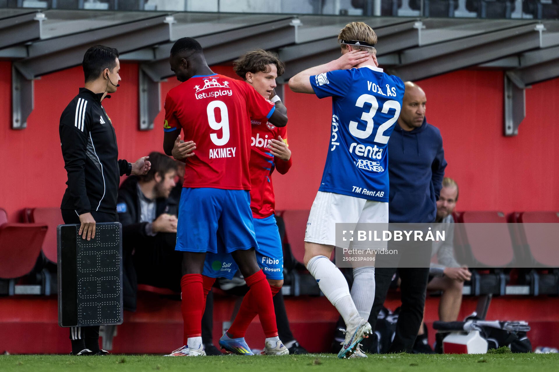 Helsingborgs Adam Akimey och Lucas Landgren Persson