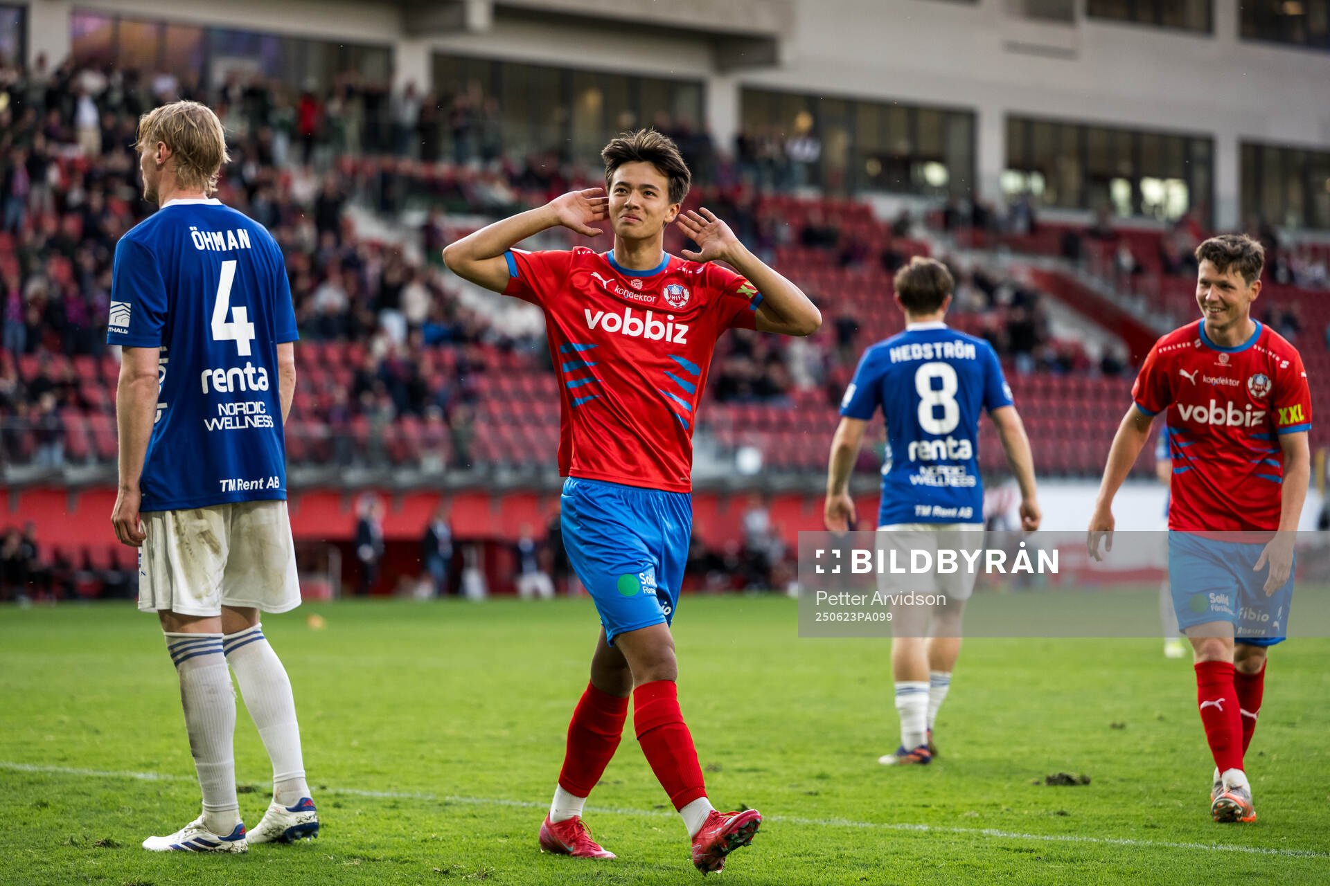 Helsingborgs Max Bjurström jublar