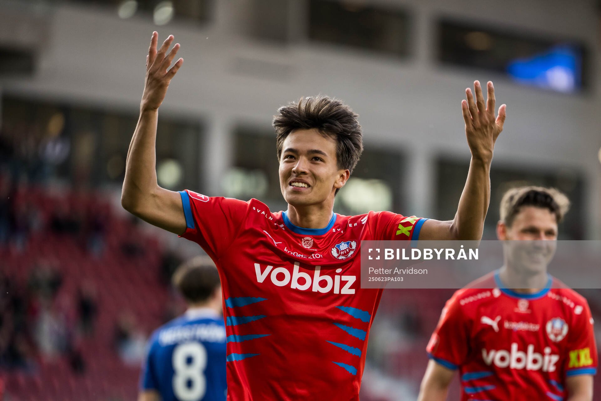 Helsingborgs Max Bjurström jublar