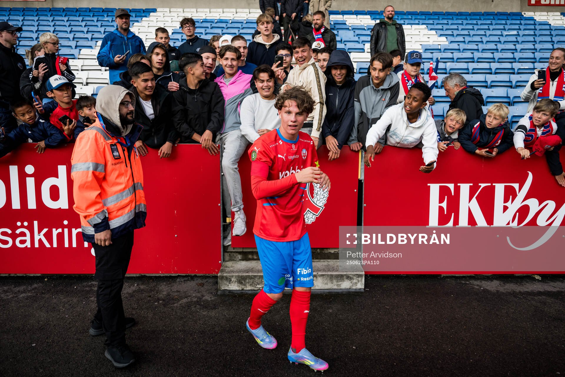 Helsingborgs Lucas Landgren Persson jublar