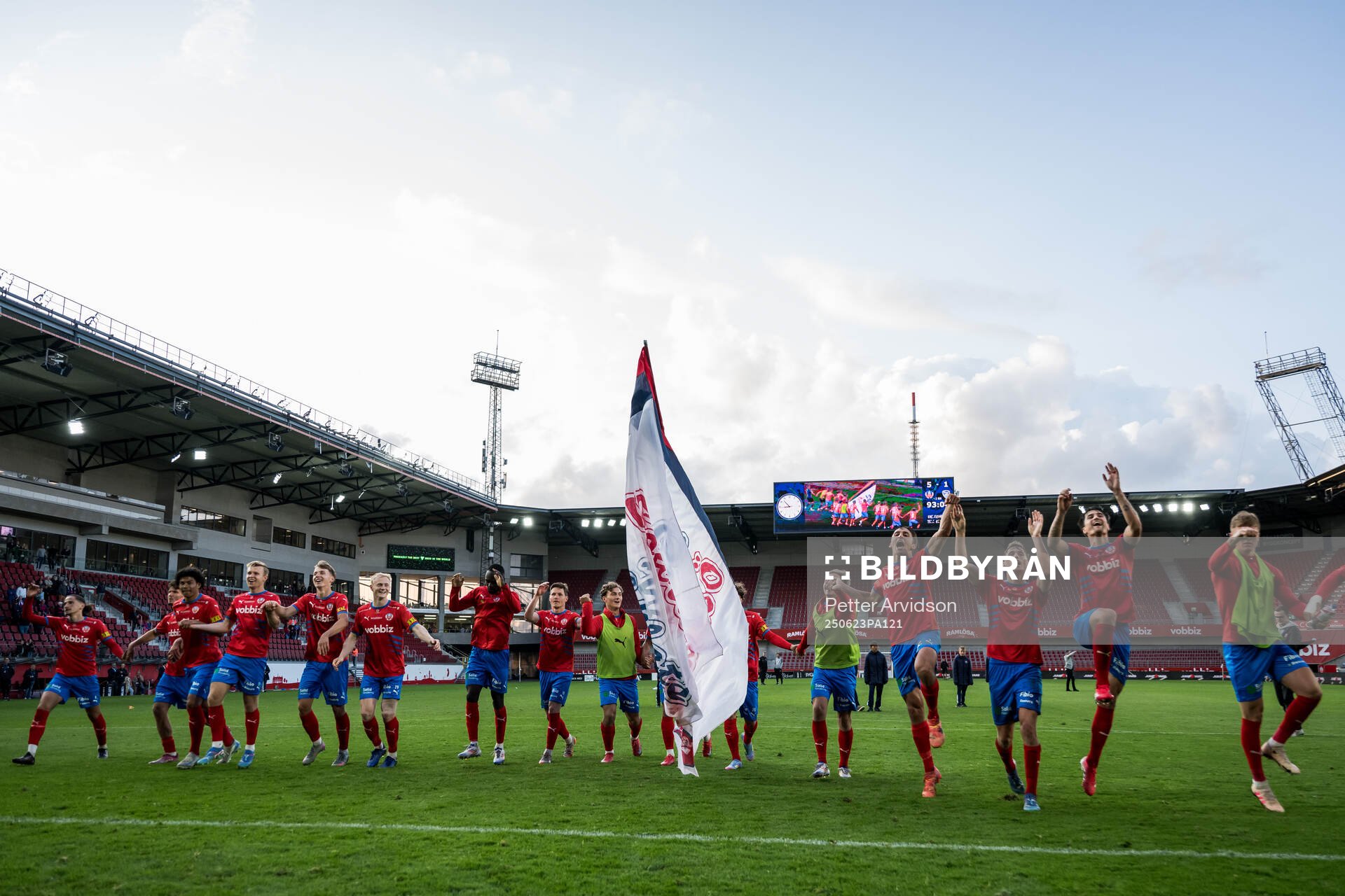 Helsingborgs spelare jublar