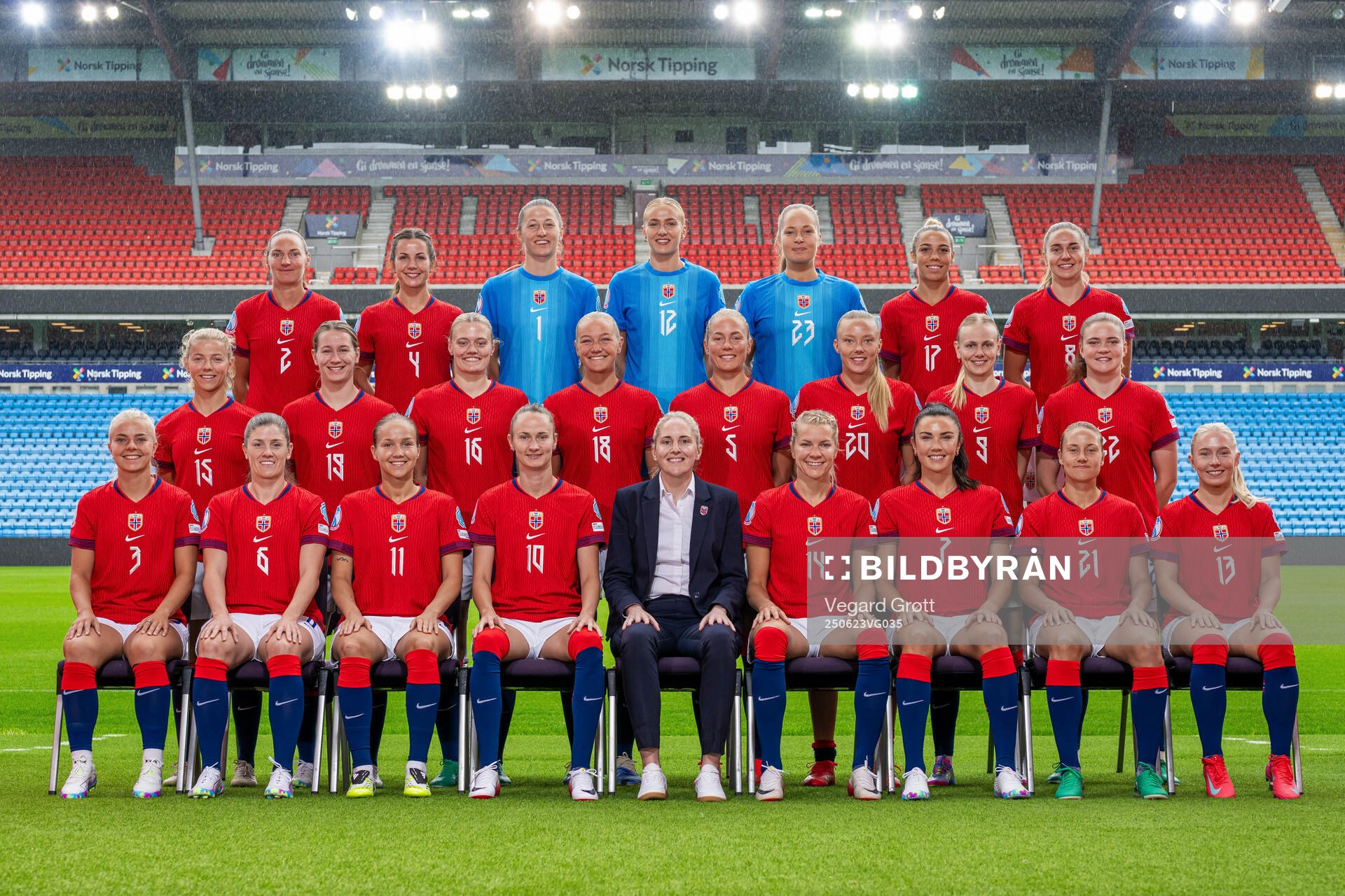 Players of the Norwegian women's national football team