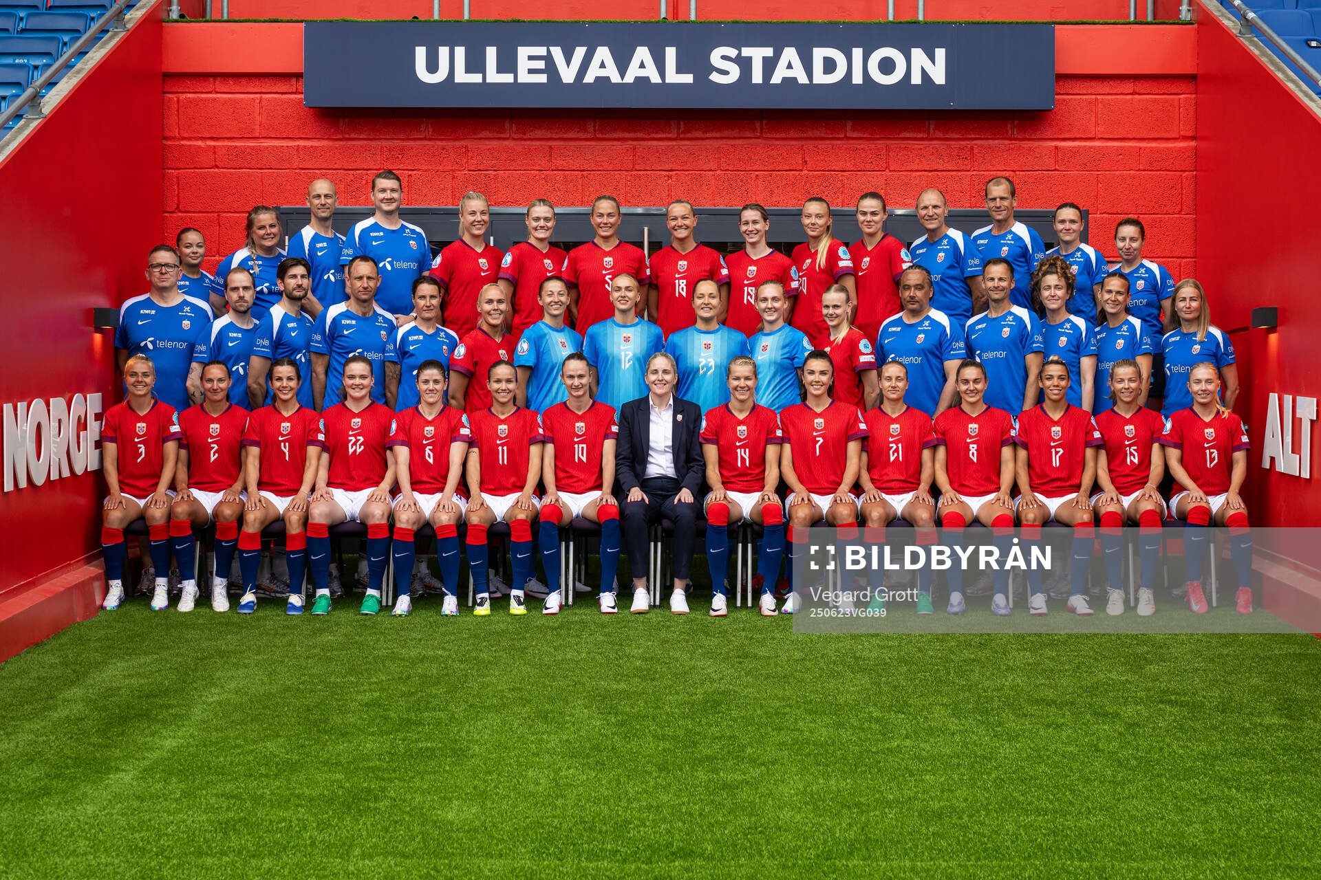 Players and staff of the Norwegian women's national