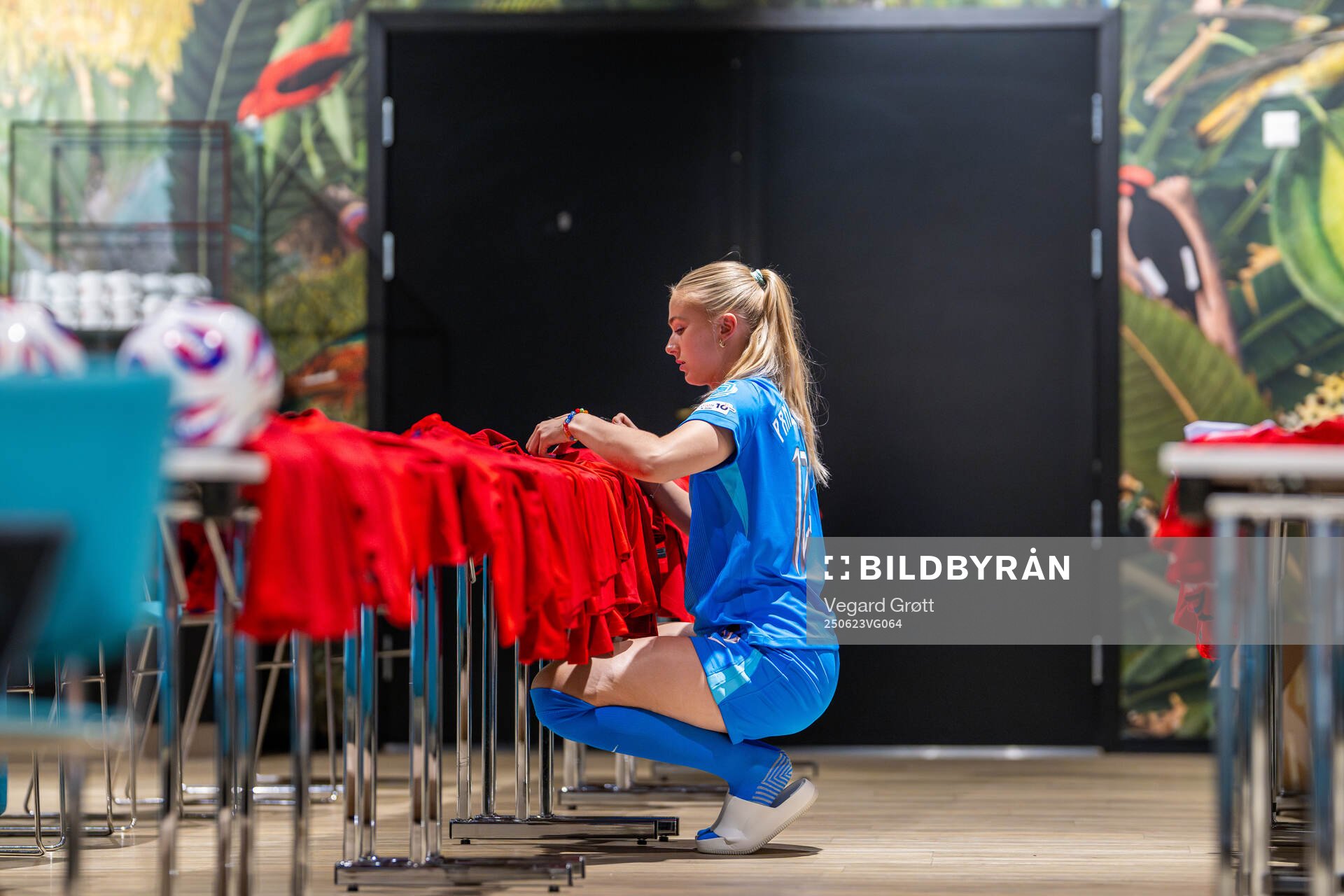 Goalkeeper Selma Panengstuen of the Norwegian women’s