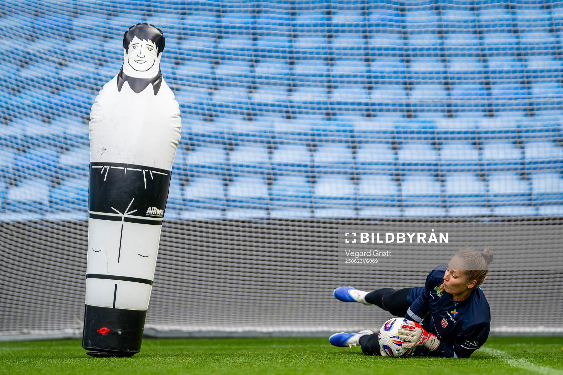 Goalkeeper Aurora Mikalsen of the Norwegian women's