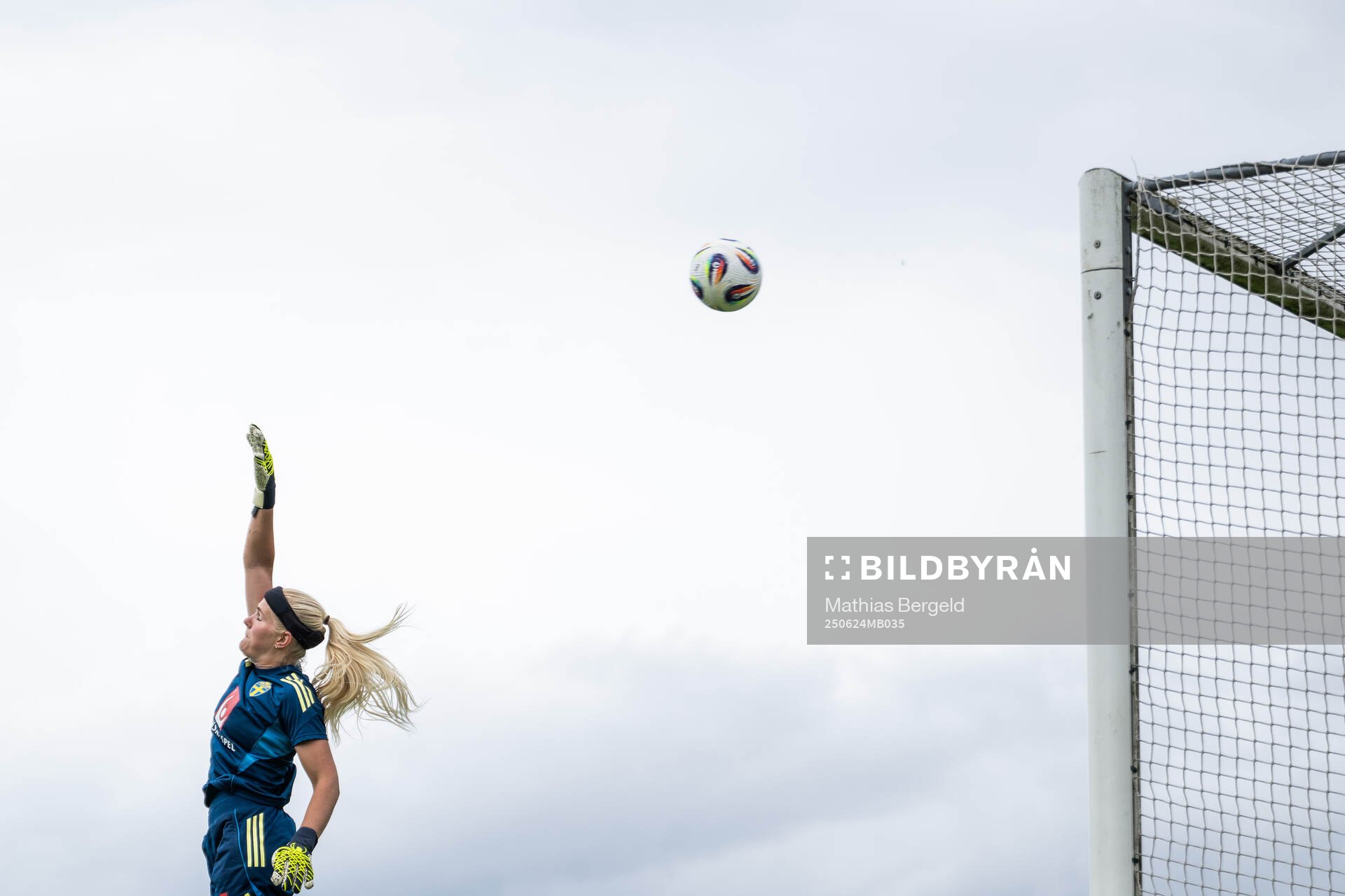 Goalkeeper Emma Holmgren of the Swedish women's national