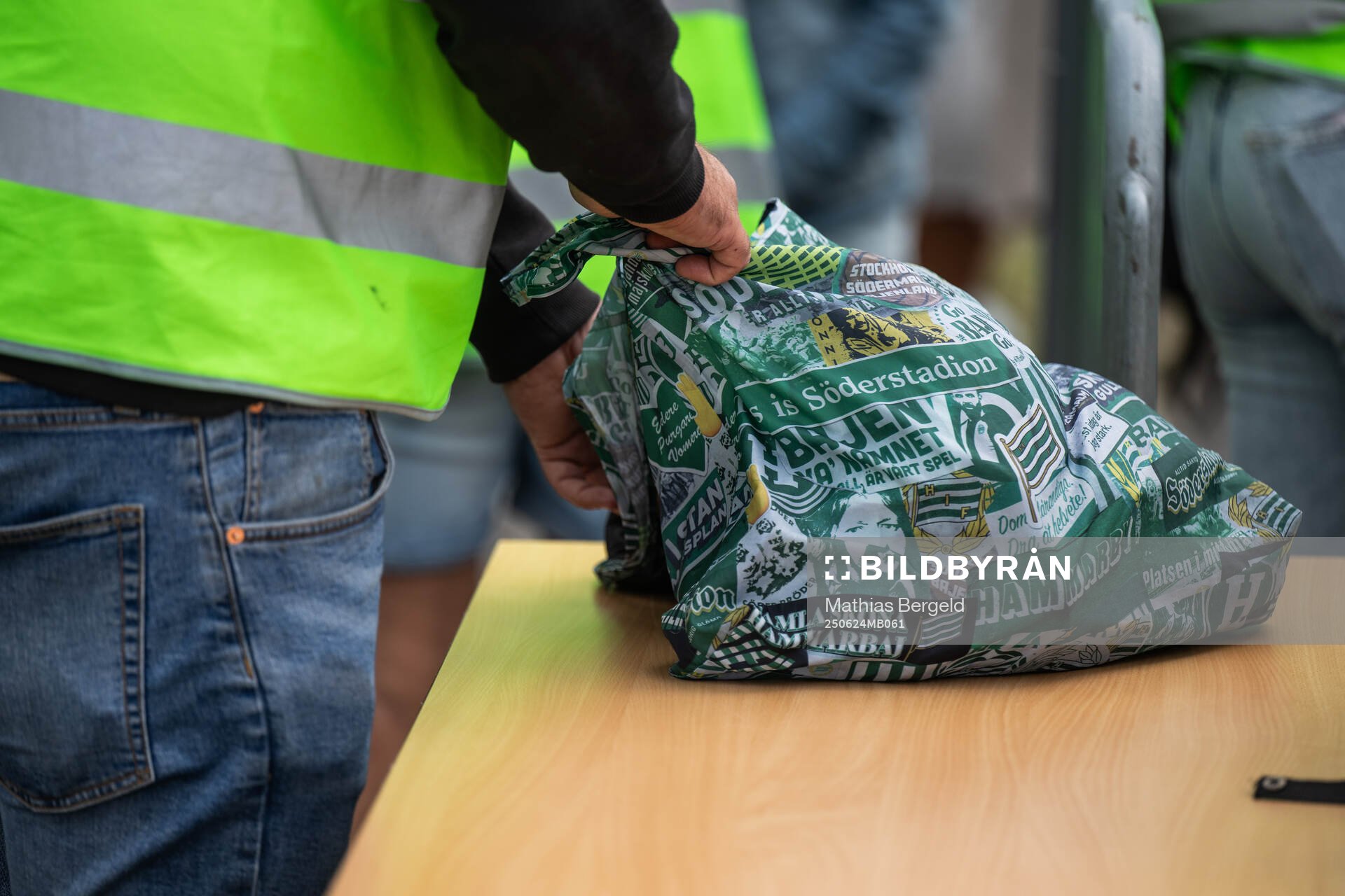 A bag is searched