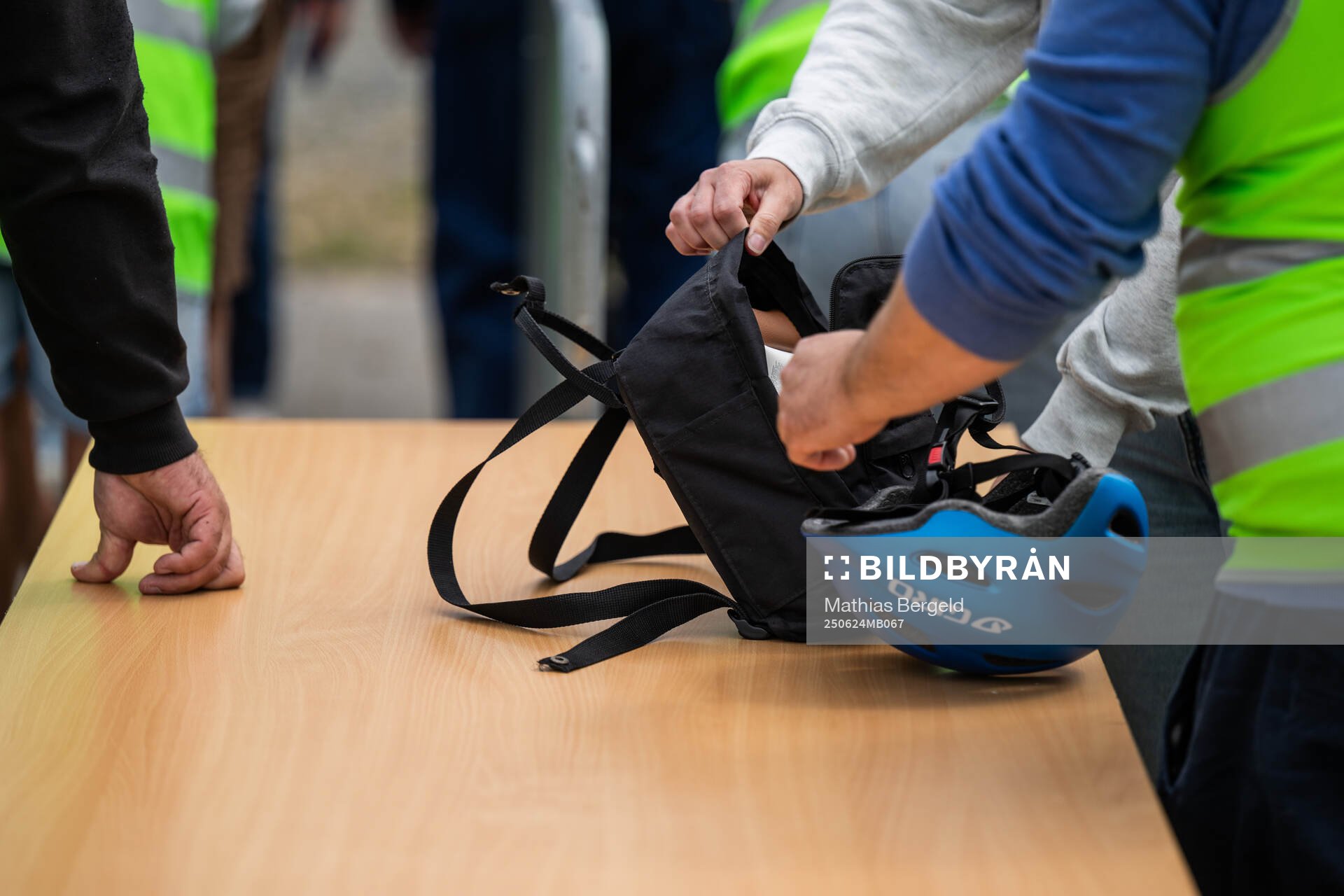 A bag is searched