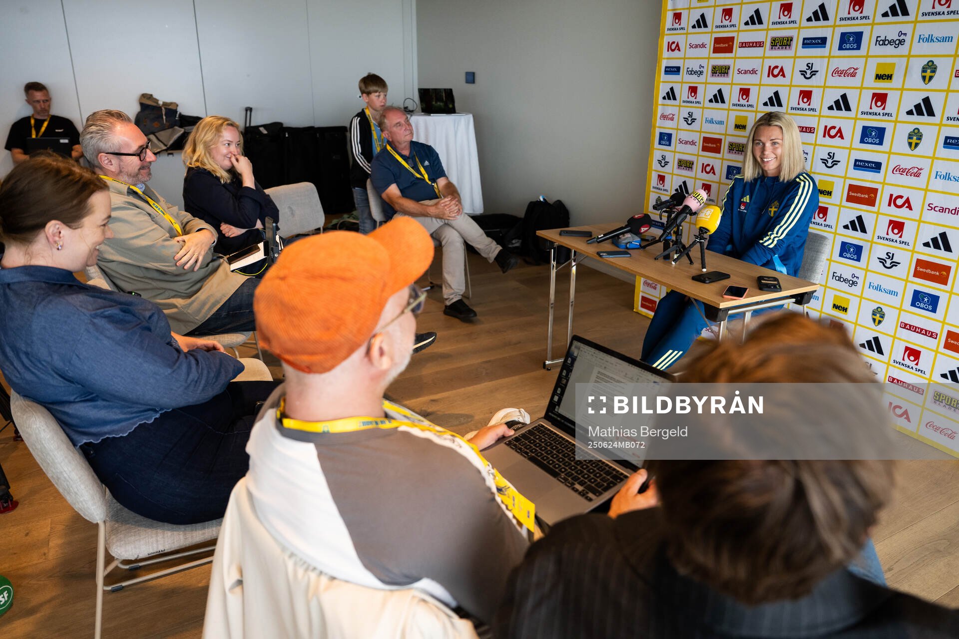 Goalkeeper Jennifer Falk of the Swedish women's national
