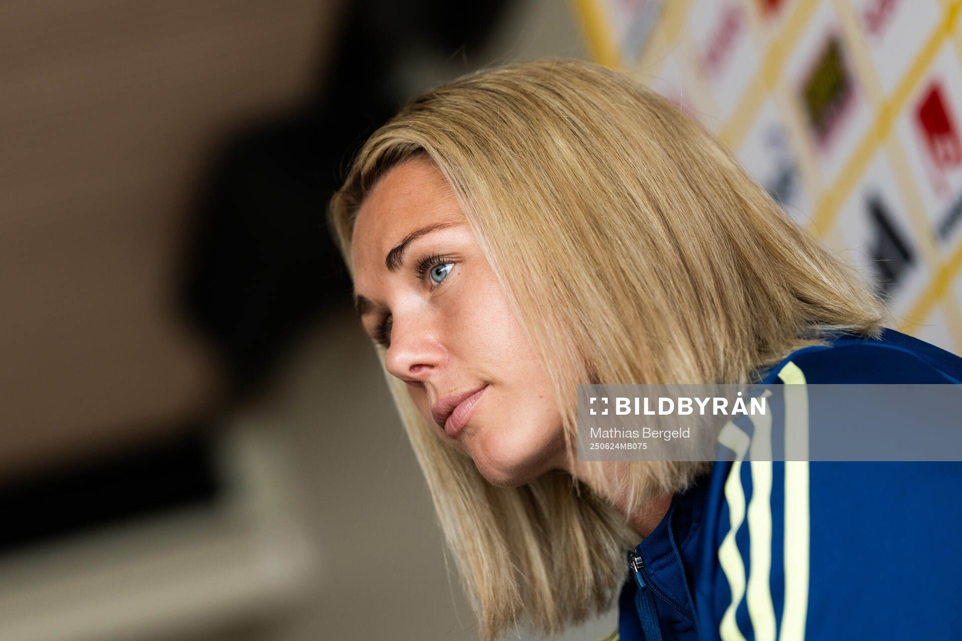Goalkeeper Jennifer Falk of the Swedish women's national