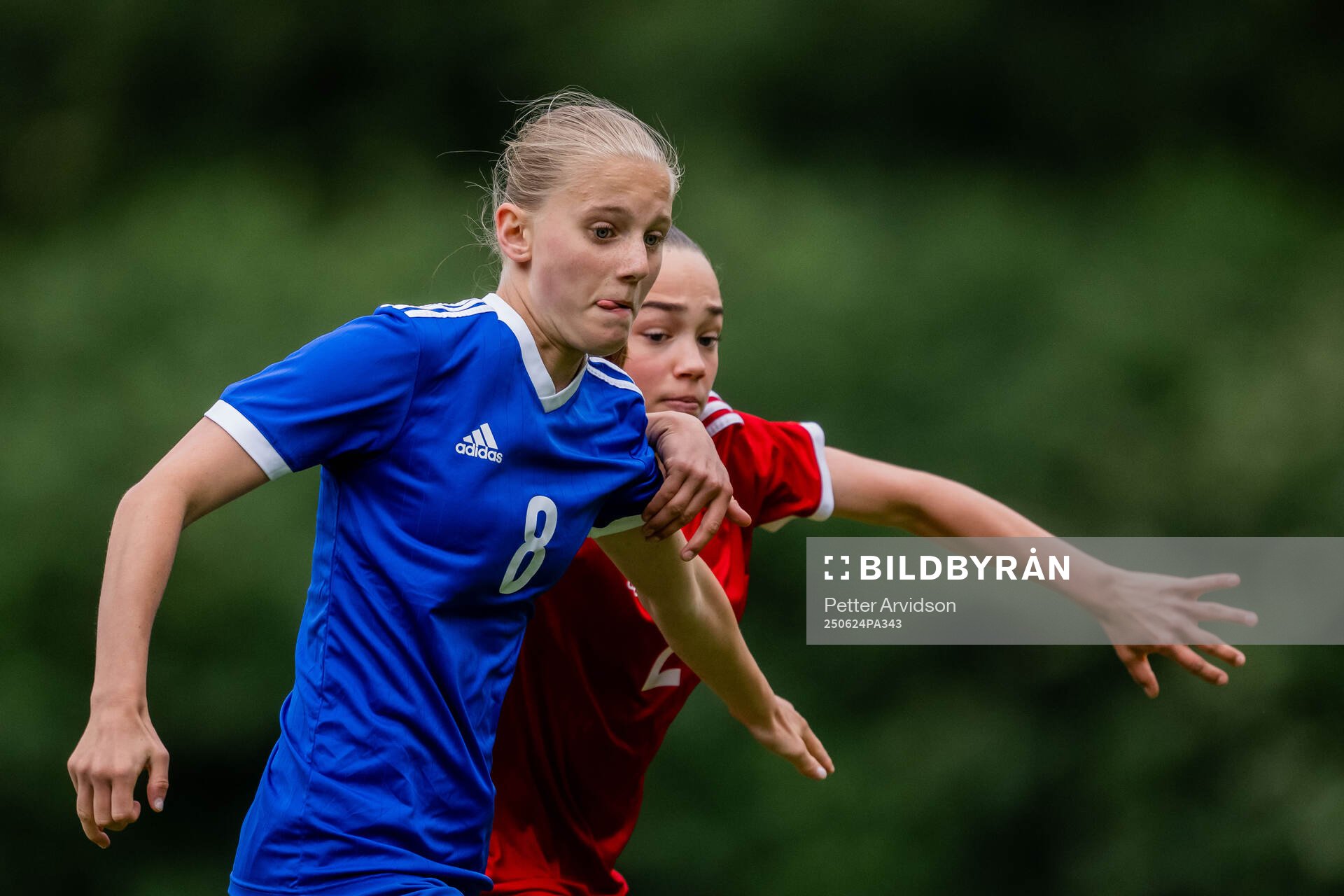 Elvira Wide, Hammarby IF FF och Leiah Frändén Gomes,