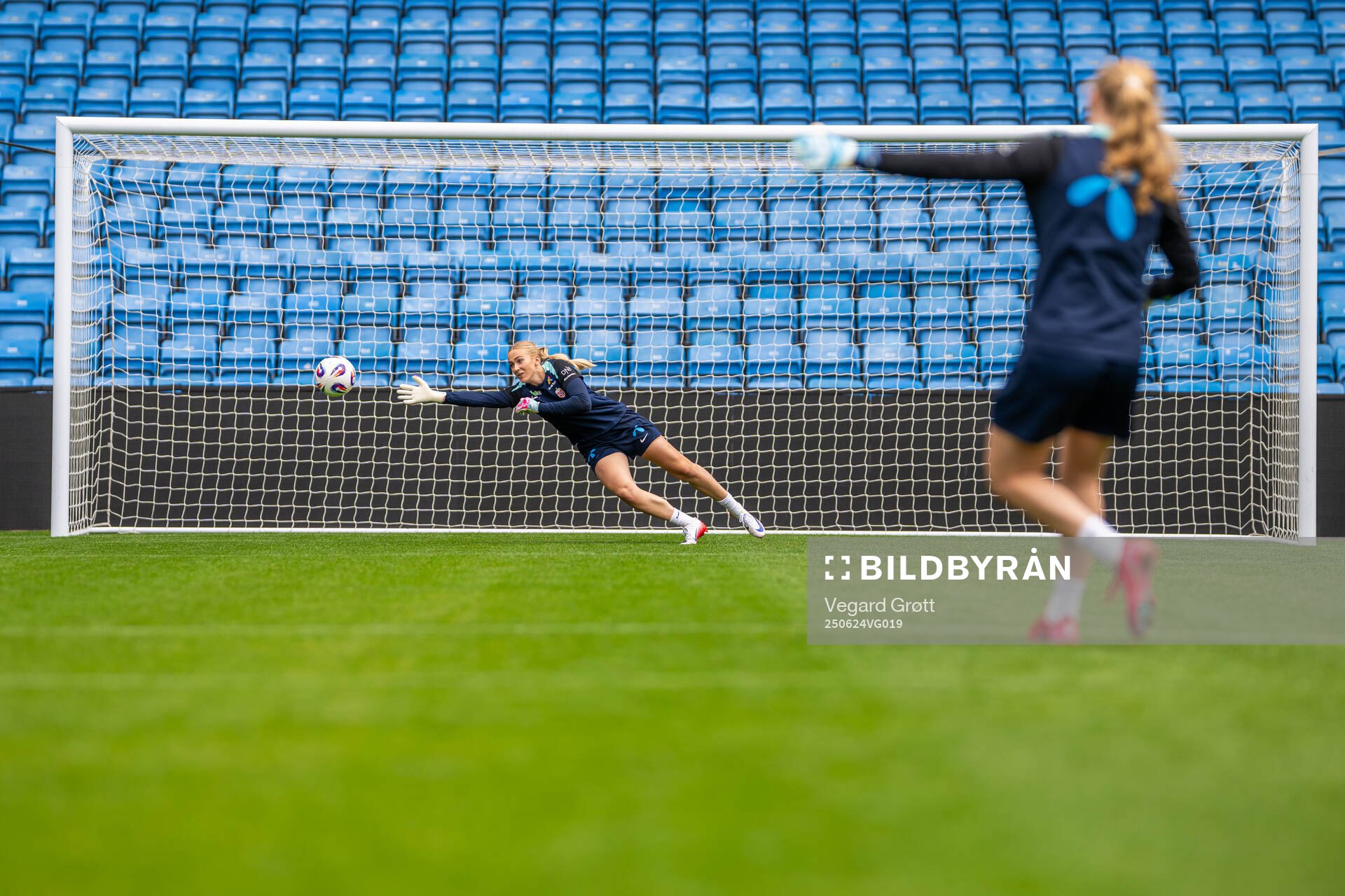 Goalkeeper Selma Panengstuen of the Norwegian women's