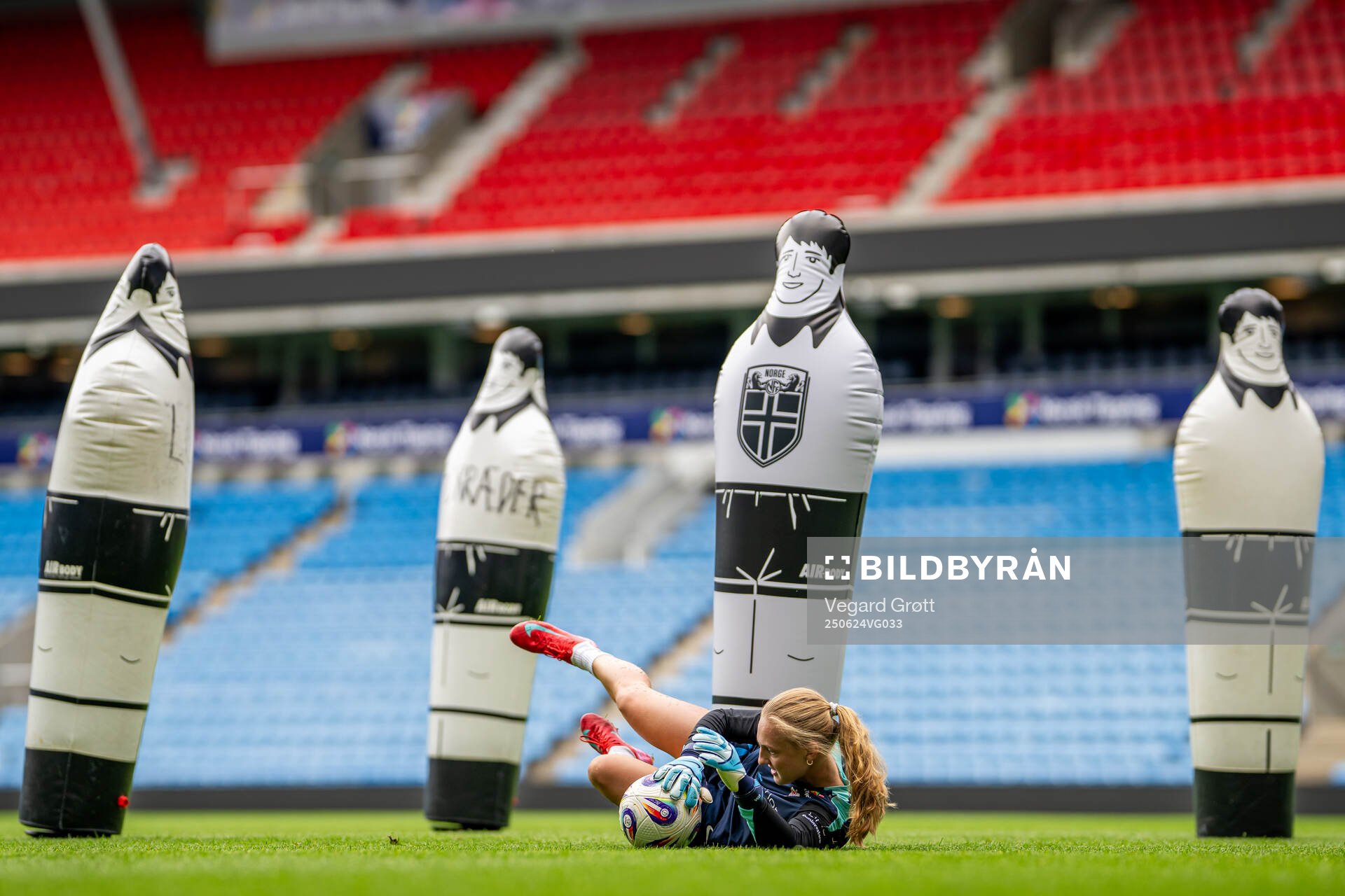Goalkeeper Sunniva Skoglund of the Norwegian women's