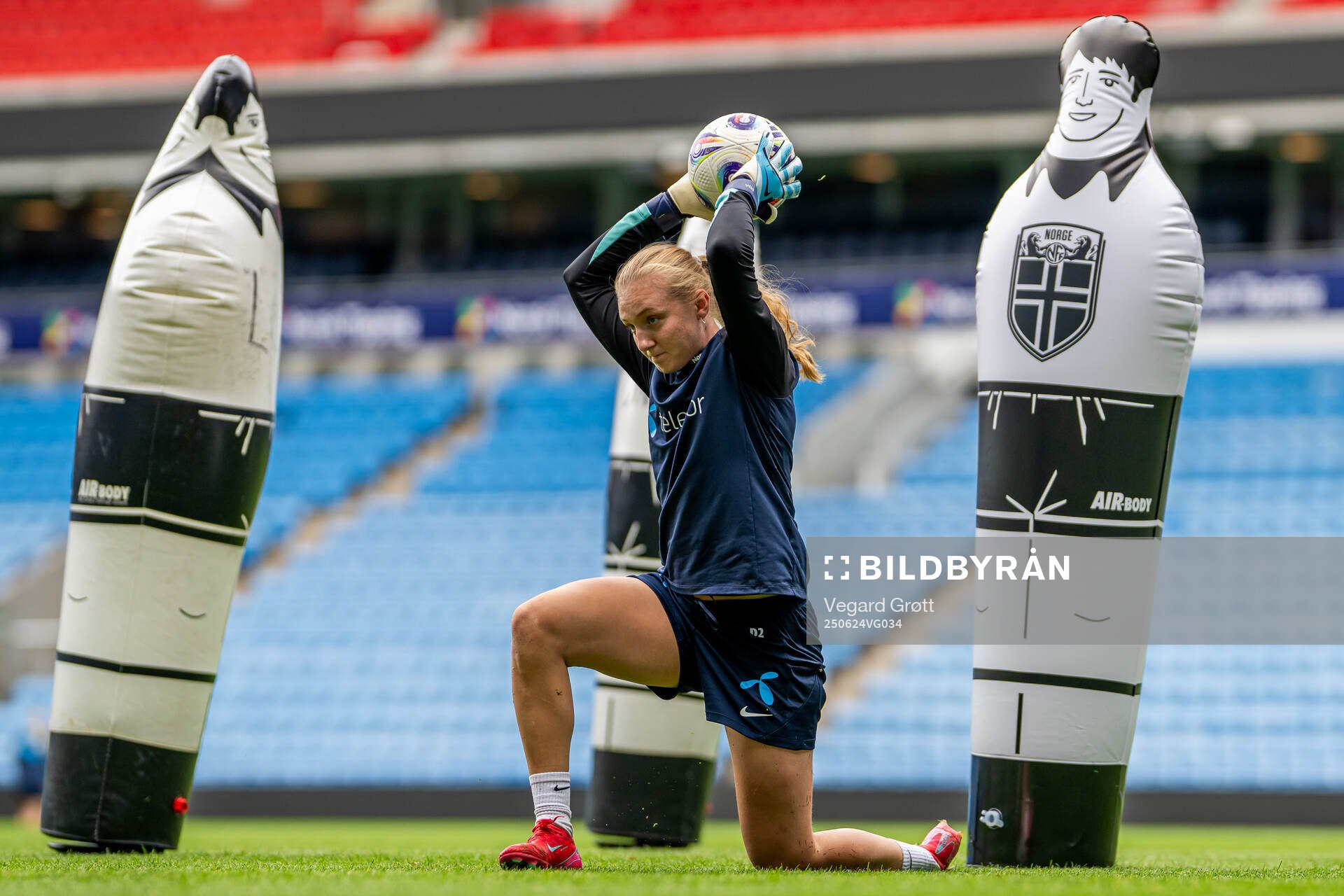 Goalkeeper Sunniva Skoglund of the Norwegian women's