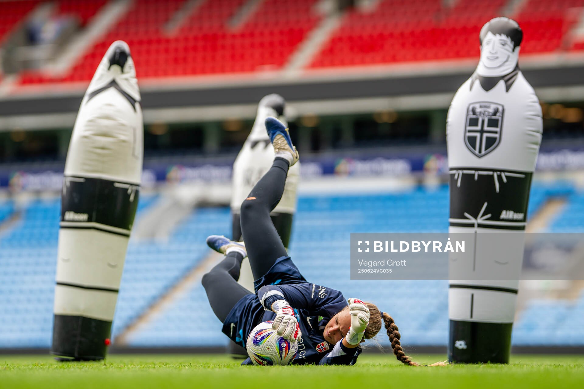 Goalkeeper Aurora Mikalsen of the Norwegian women's