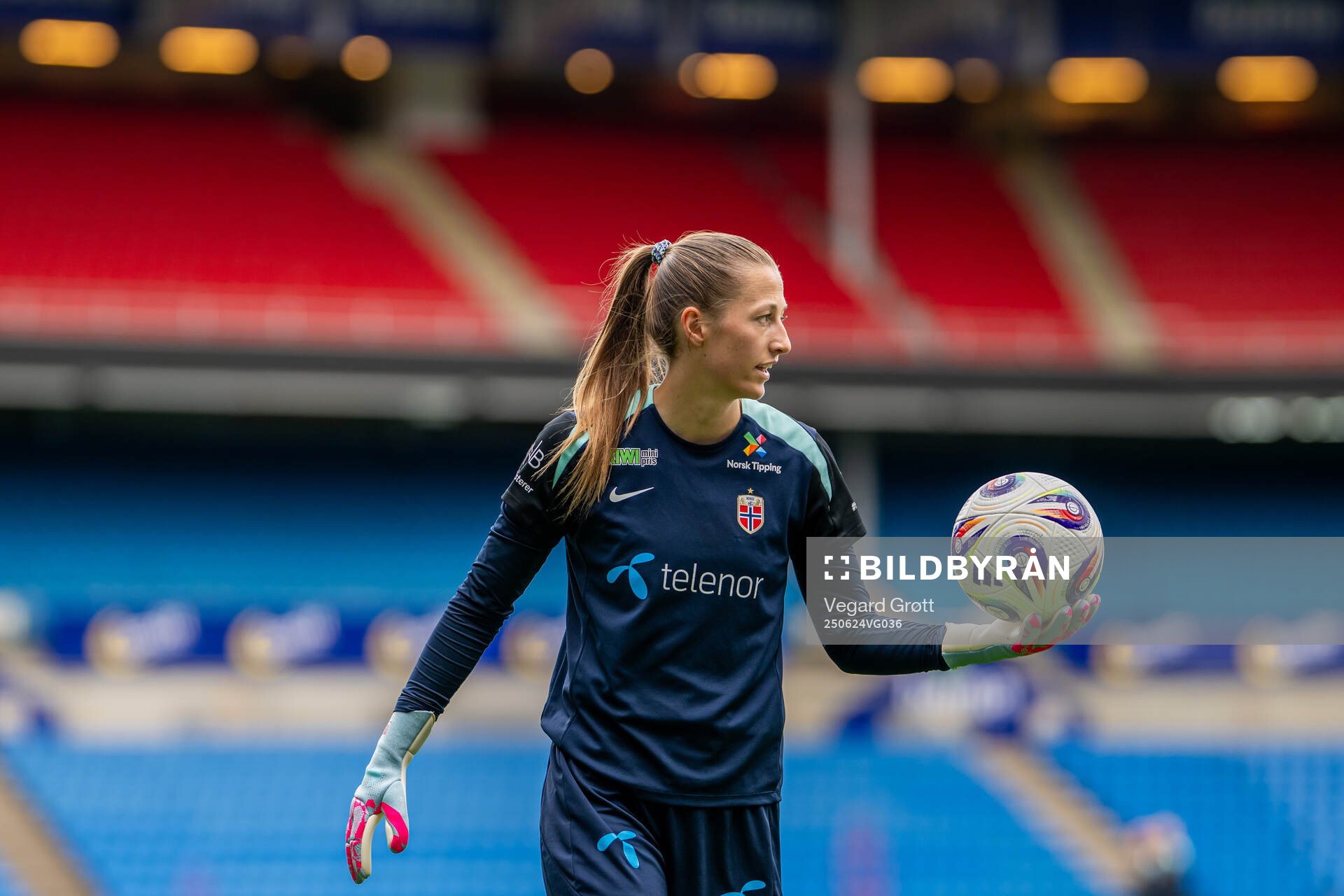 Goalkeeper Cecilie Fiskerstrand of the Norwegian women's