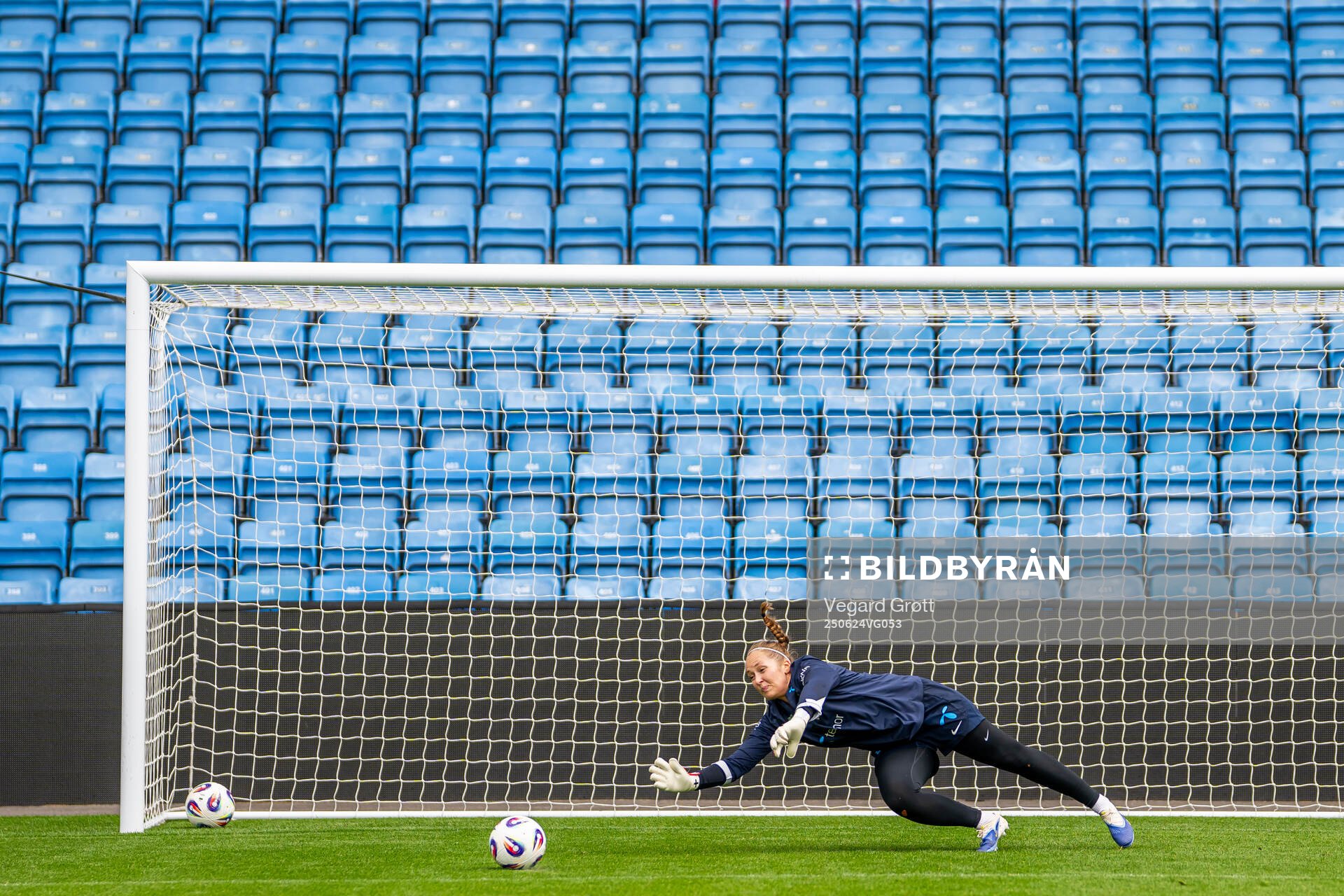 Goalkeeper Aurora Mikalsen of the Norwegian women's