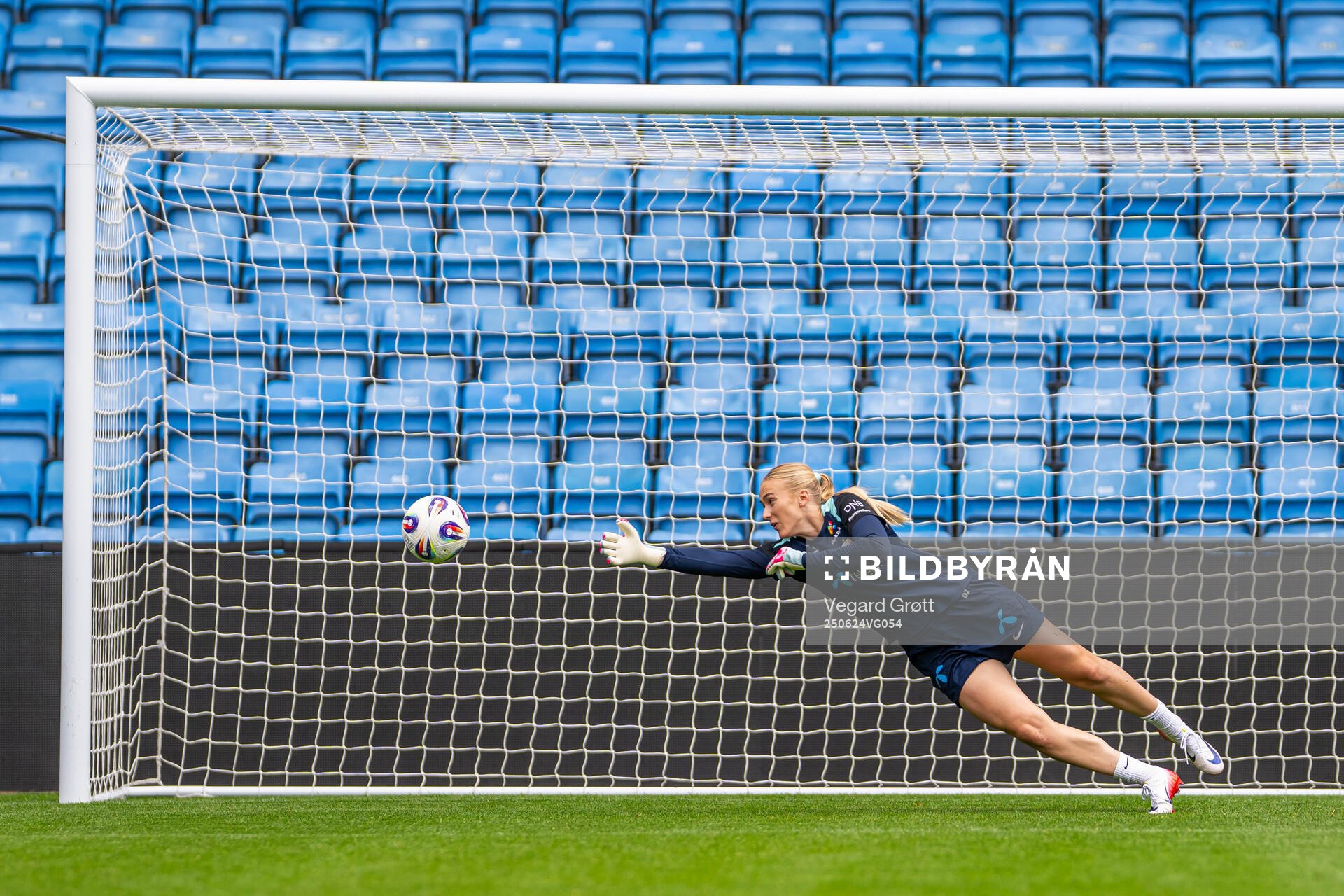 Goalkeeper Selma Panengstuen of the Norwegian women's