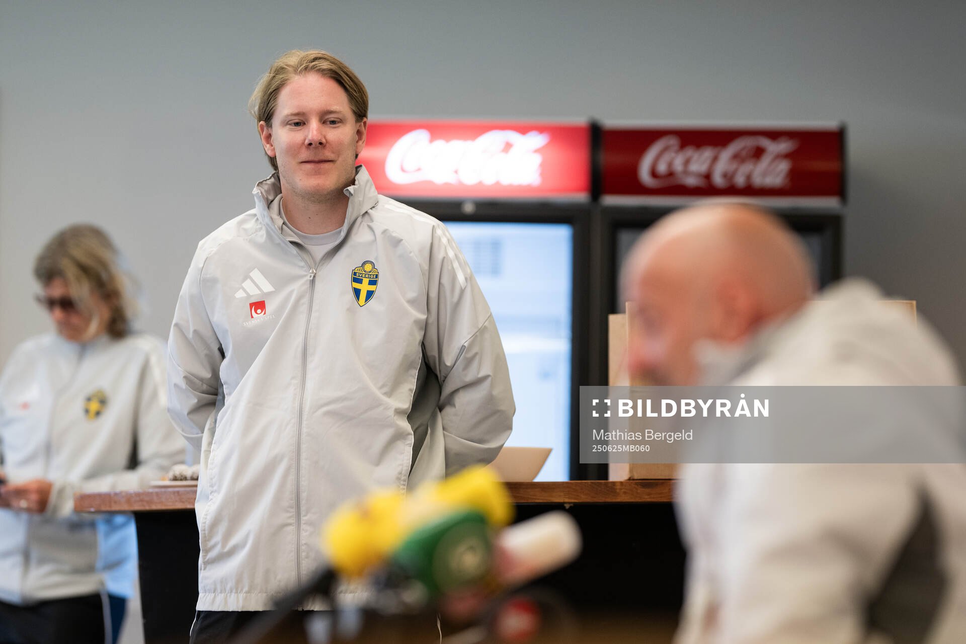 Press officer Fredrik Madestam of the Swedish women's
