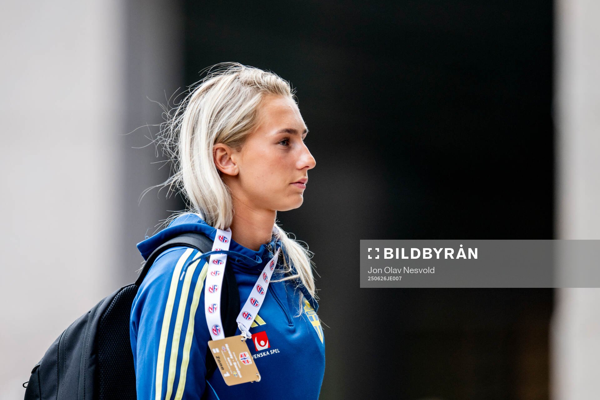 Ellen Wangerheim of Sweden arrives