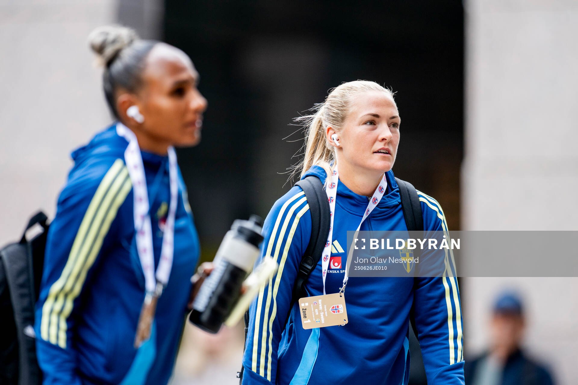 Magdalena Eriksson of Sweden arrives