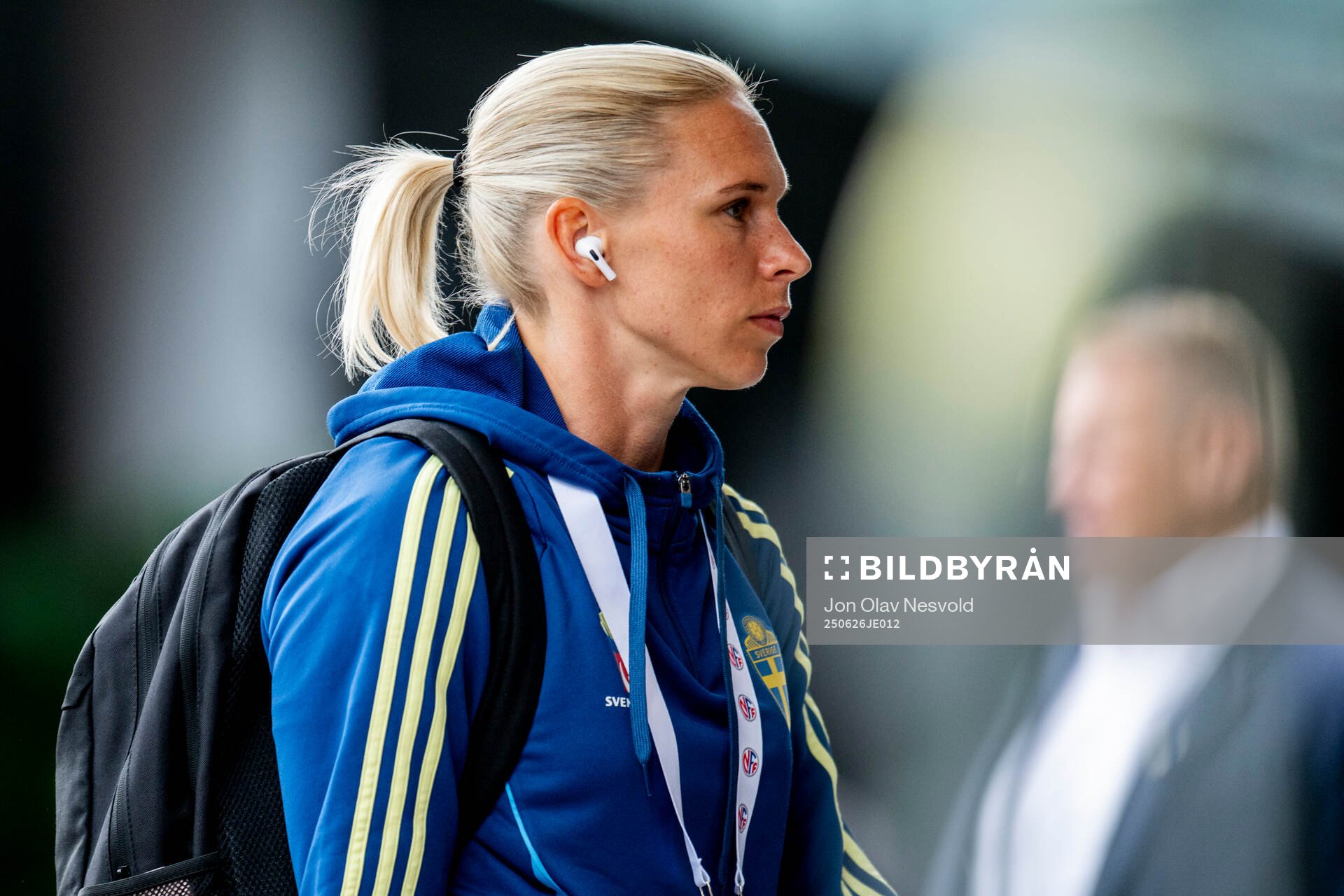 Jonna Andersson of Sweden arrives