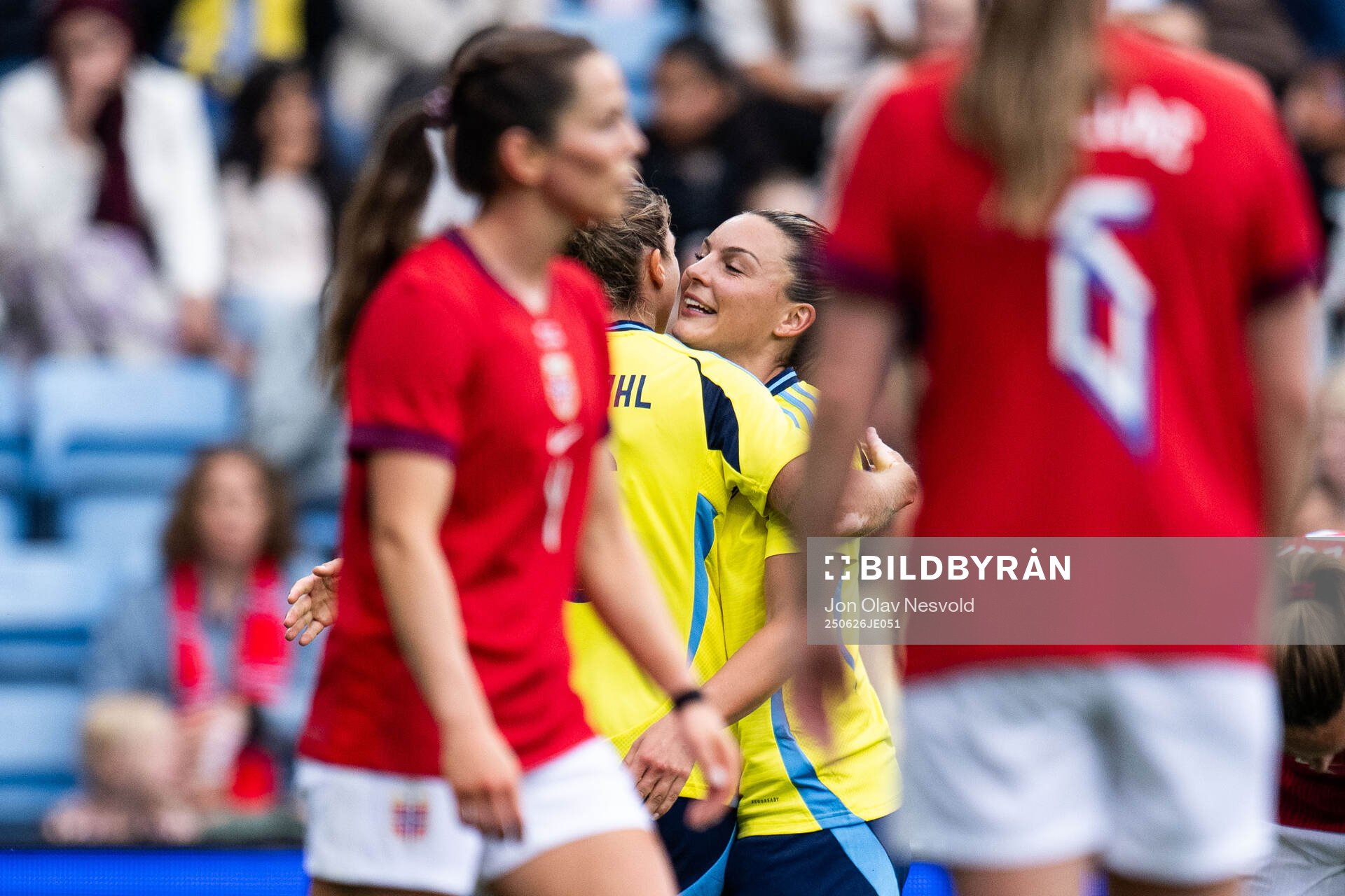 Filippa Angeldahl of Sweden celebrates with Johanna Rytting