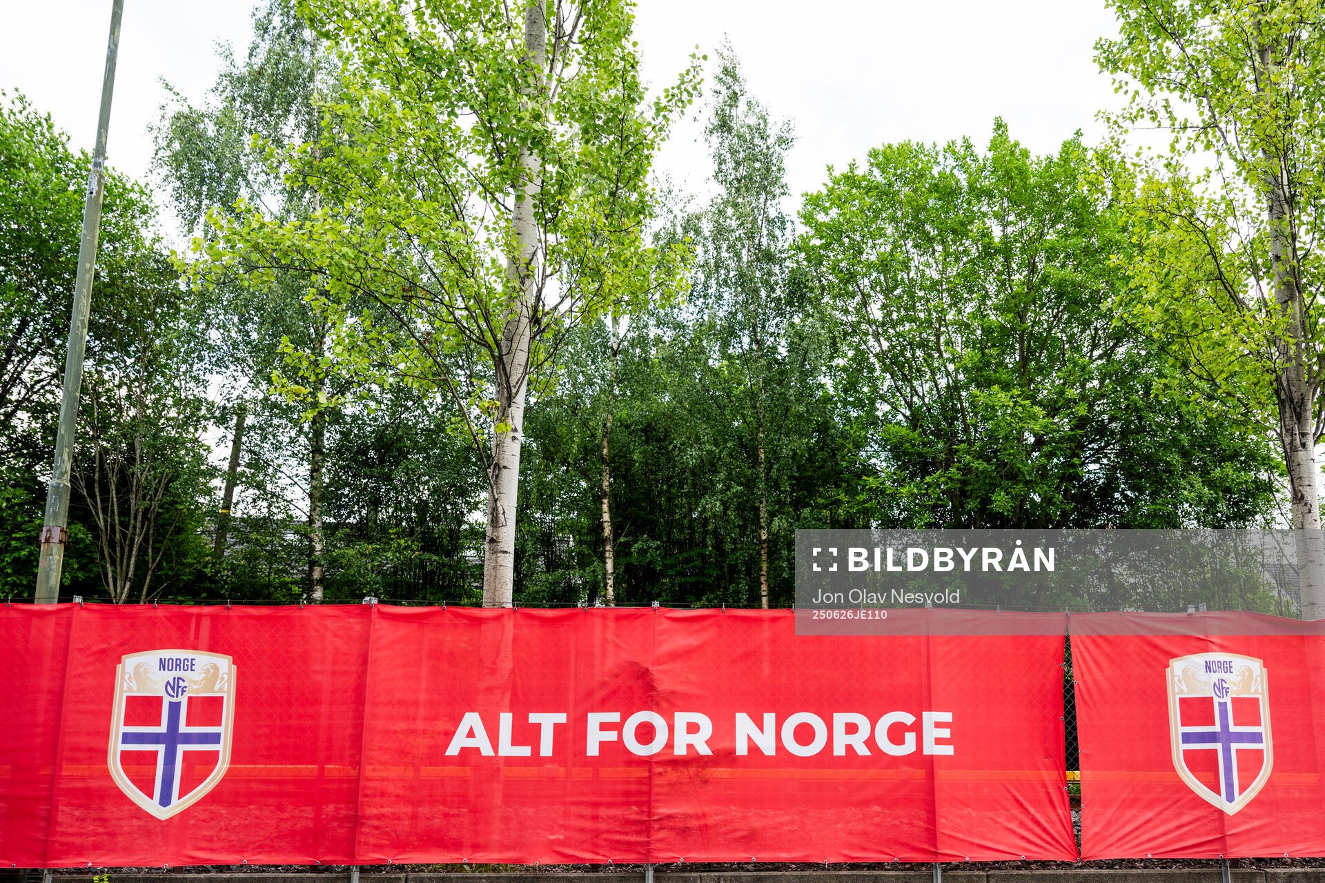 A banner outside of Ullevaal stadion