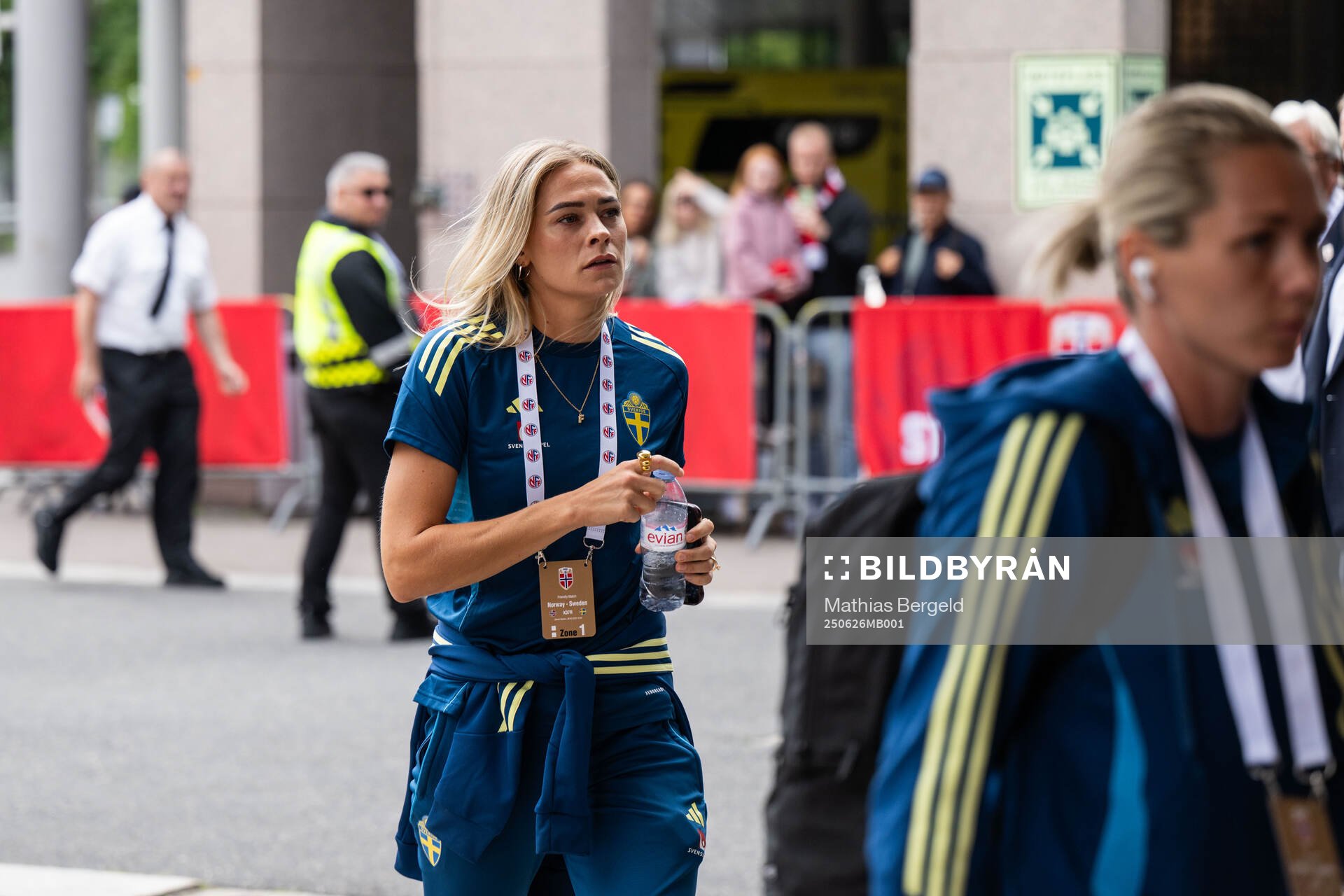 Fridolina Rolfö of Sweden arrives